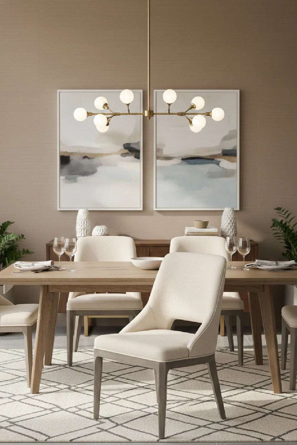 Luxury Cutout Fabric Dining Chair European Style for Villa