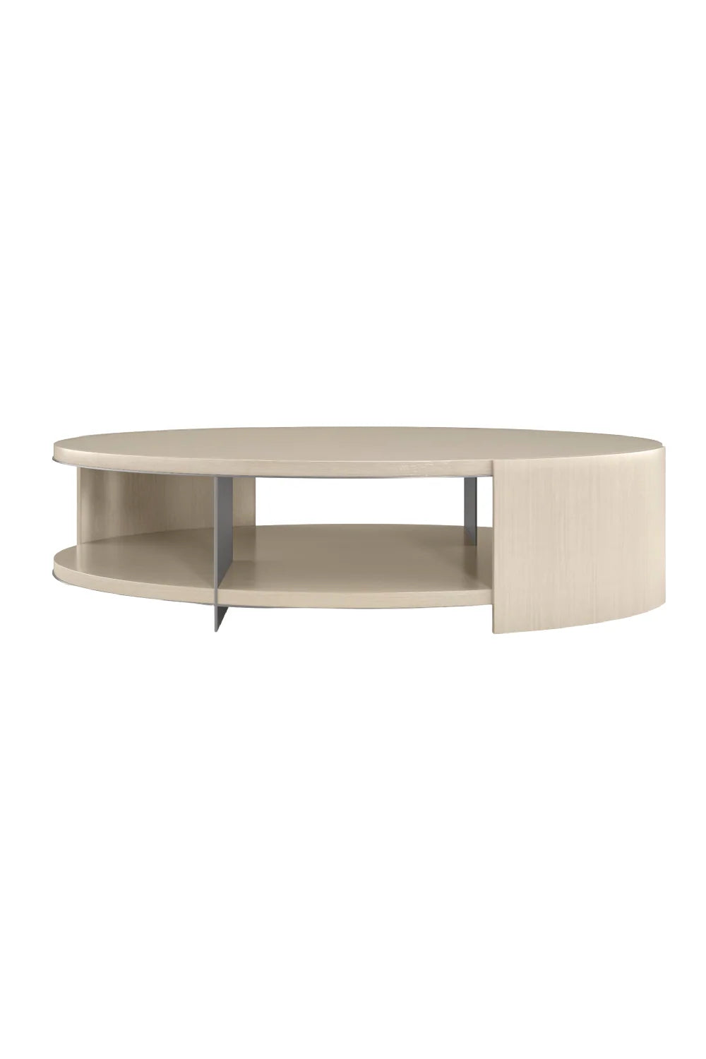 Luxury Da Vita Oval Cream Cocktail Table Modern Italian Style for Villa