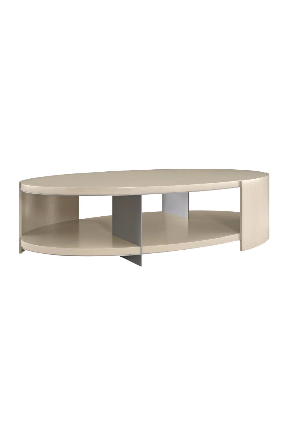 Luxury Da Vita Oval Cream Cocktail Table Modern Italian Style for Villa