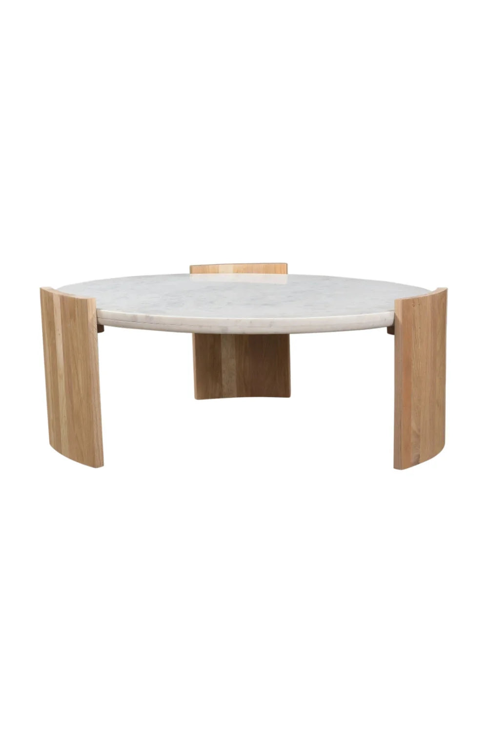 Luxury Dala White Marble Round Coffee Table Modern Italian Style for Villa
