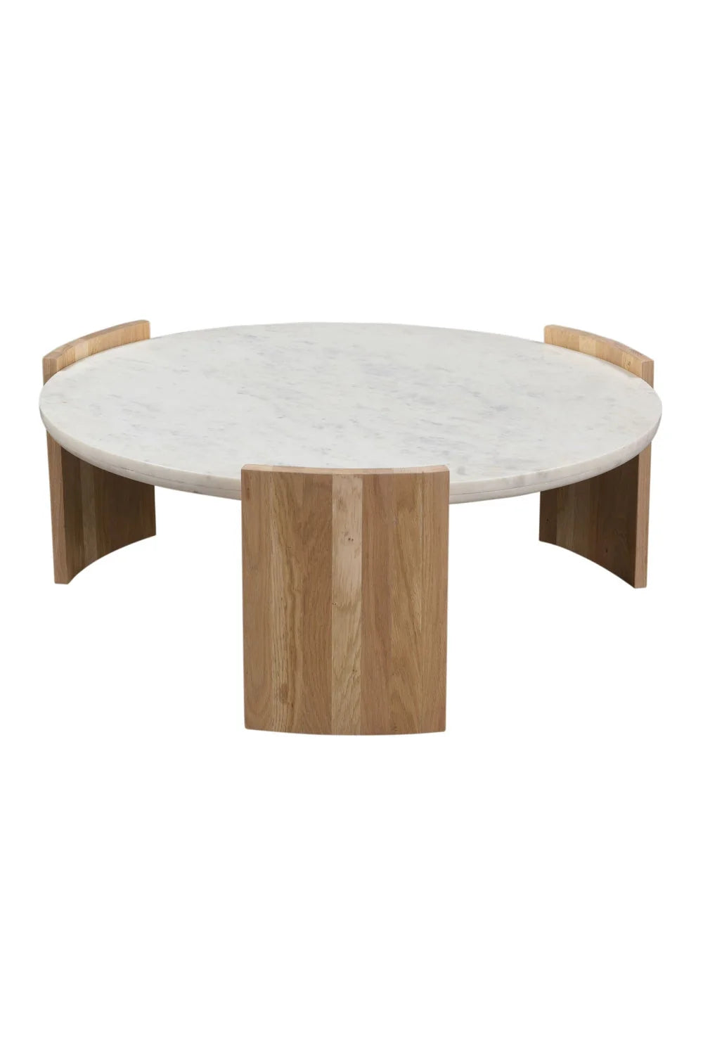 Luxury Dala White Marble Round Coffee Table Modern Italian Style for Villa