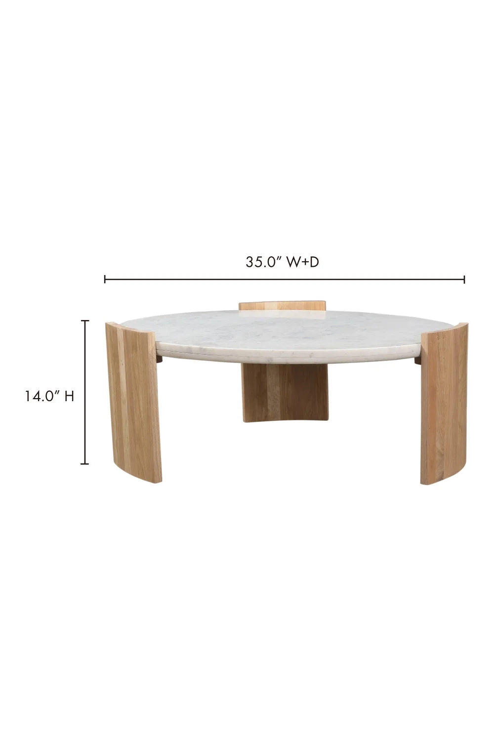 Luxury Dala White Marble Round Coffee Table Modern Italian Style for Villa