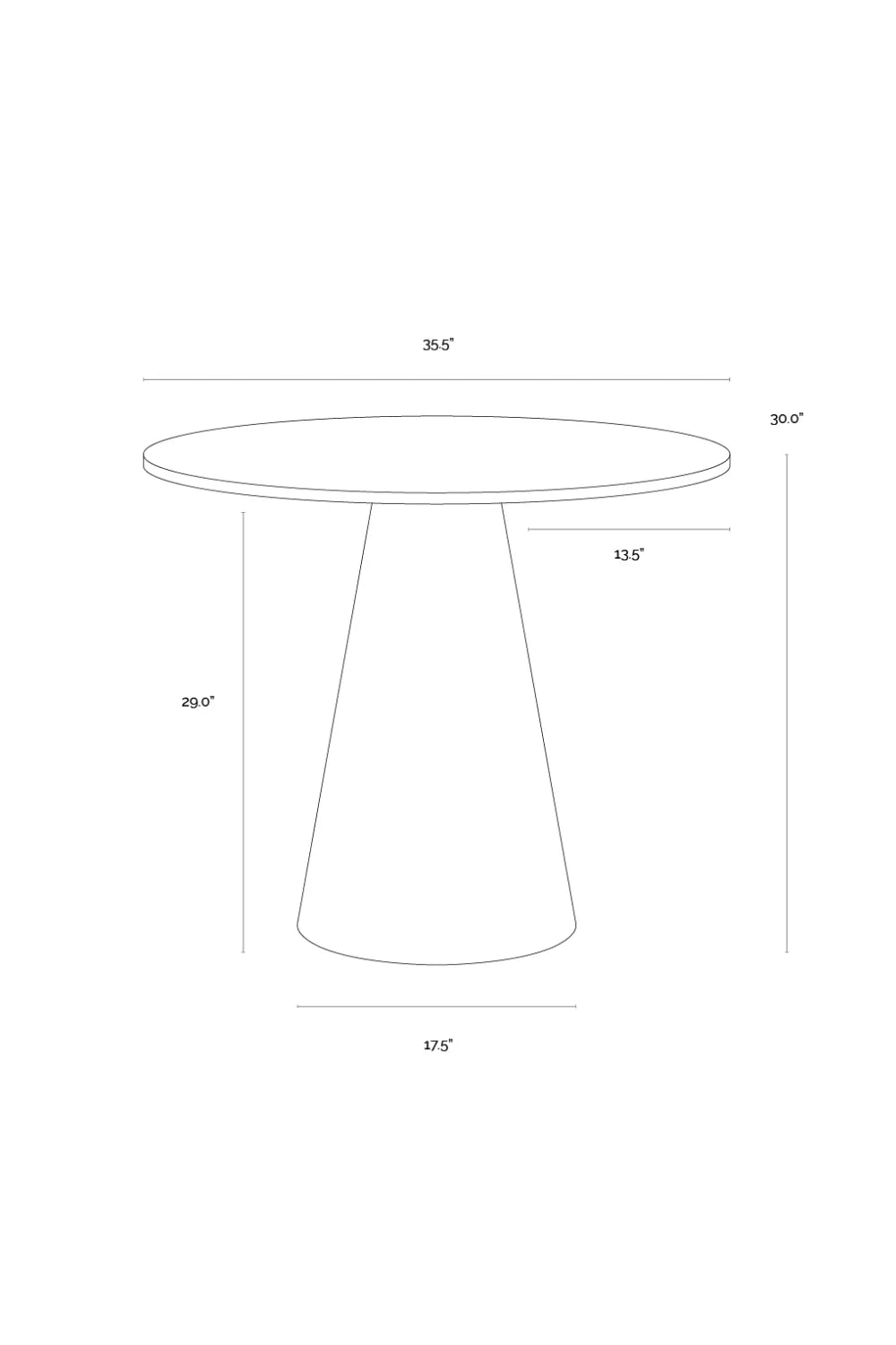 Luxury Damon Round Marble Bistro Table Modern Italian Style for Villa