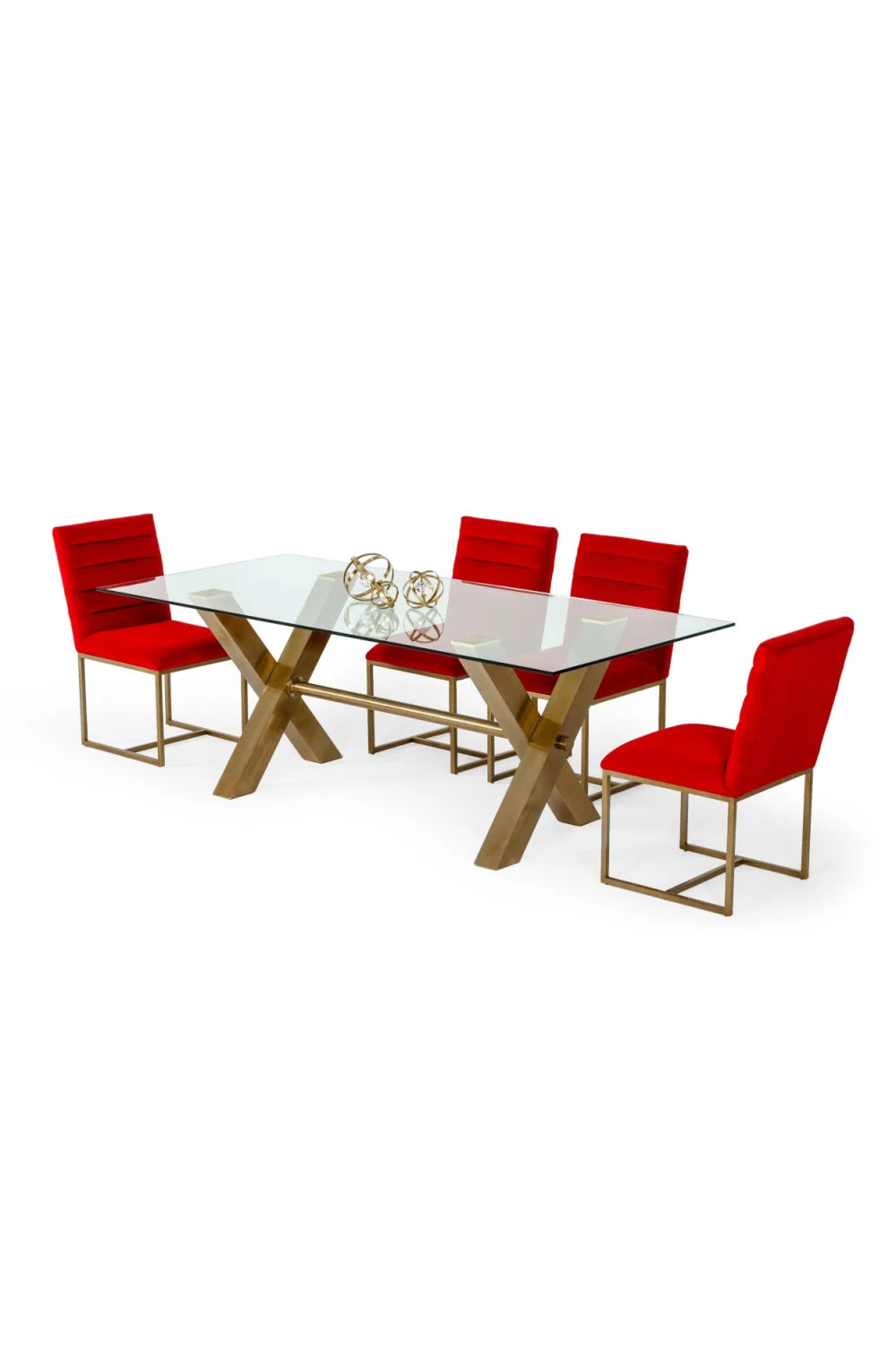 Luxury Dandy Glass Rectangular Dining Table Modern Italian Style for Villa