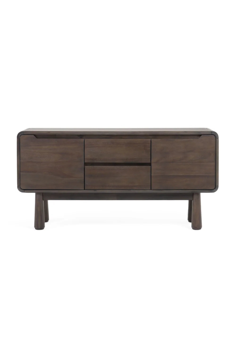 Luxury Dark Acacia 2-Door Sideboard European Style for Villa