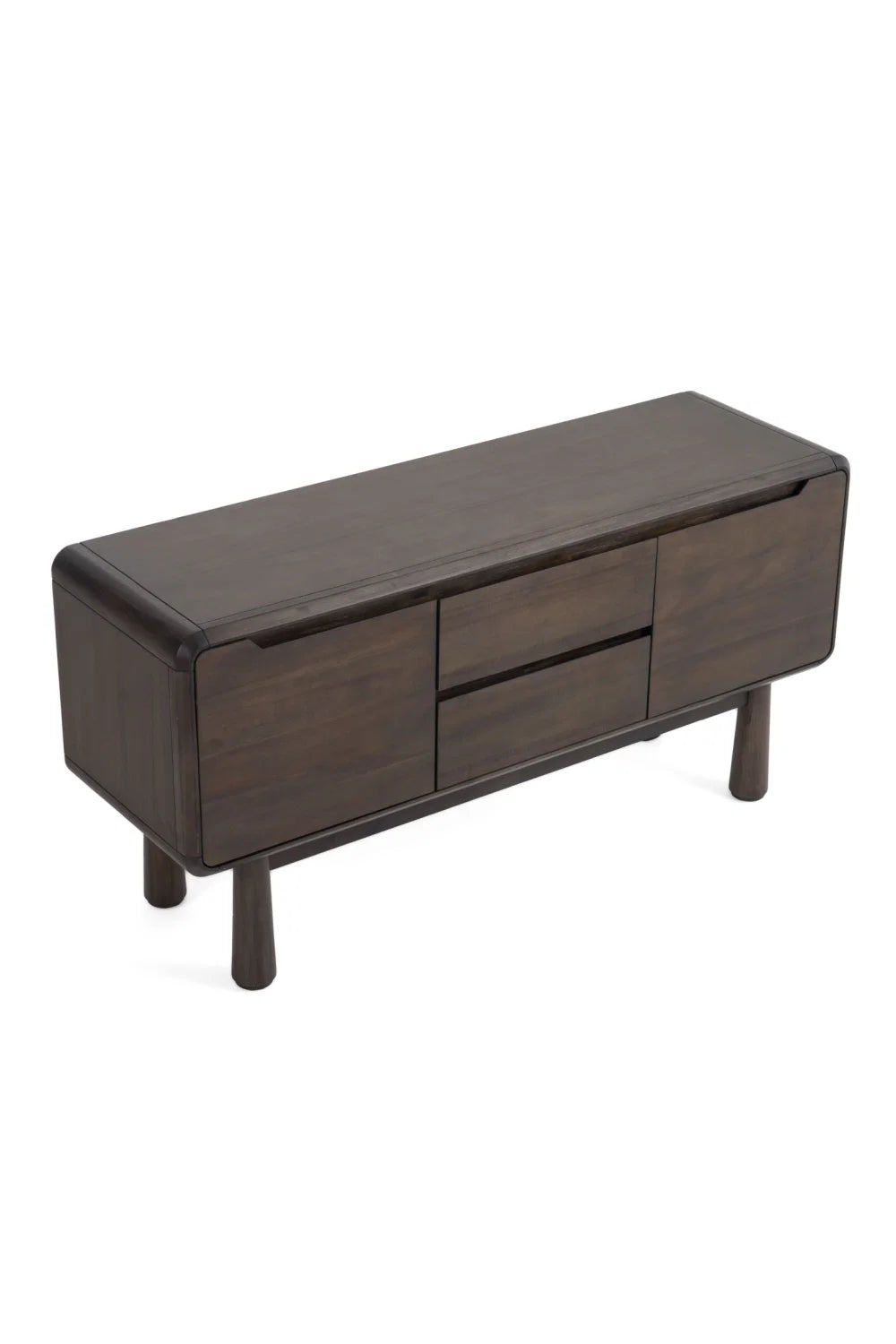 Luxury Dark Acacia 2-Door Sideboard European Style for Villa