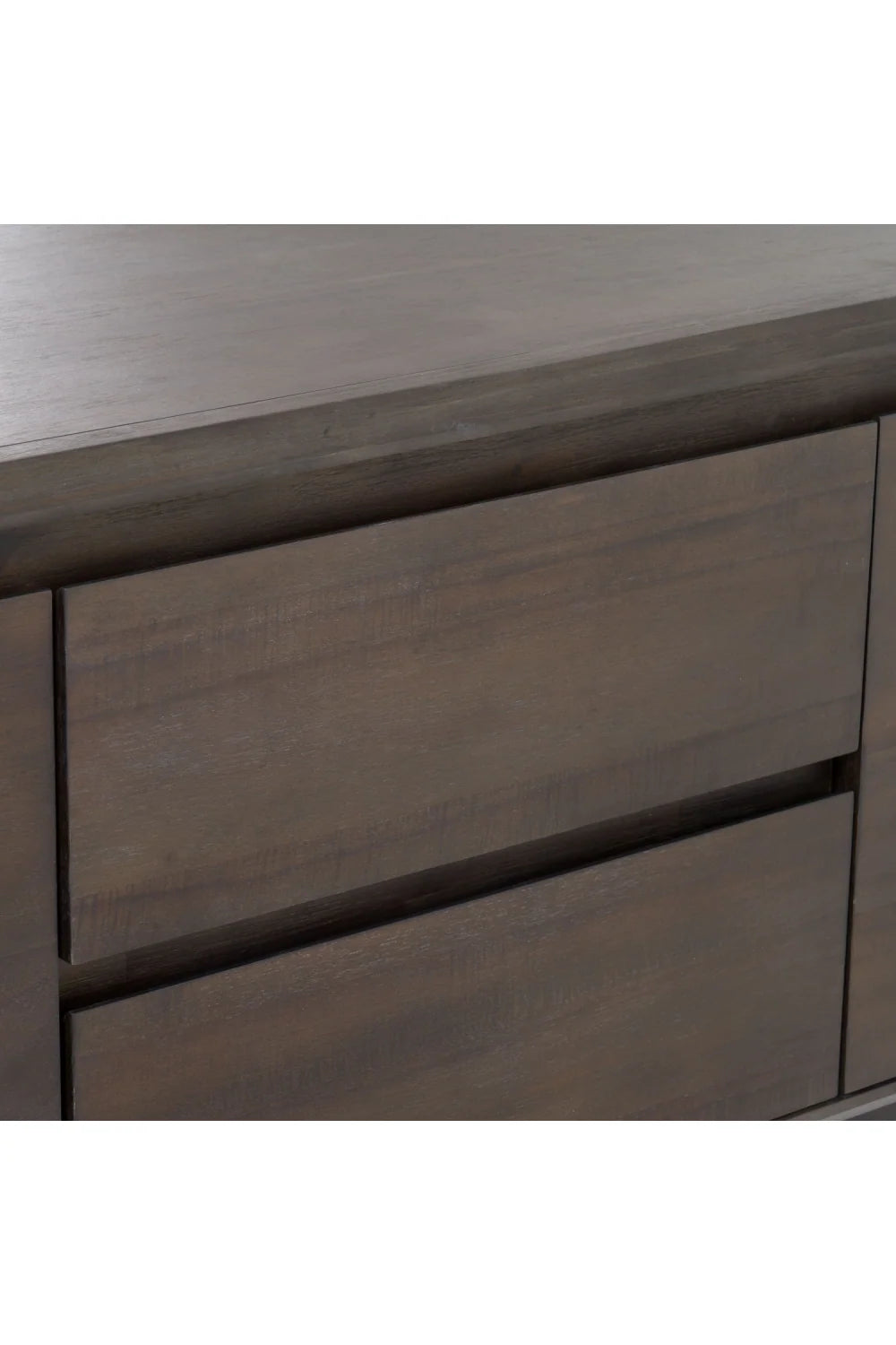 Luxury Dark Acacia 2-Door Sideboard European Style for Villa