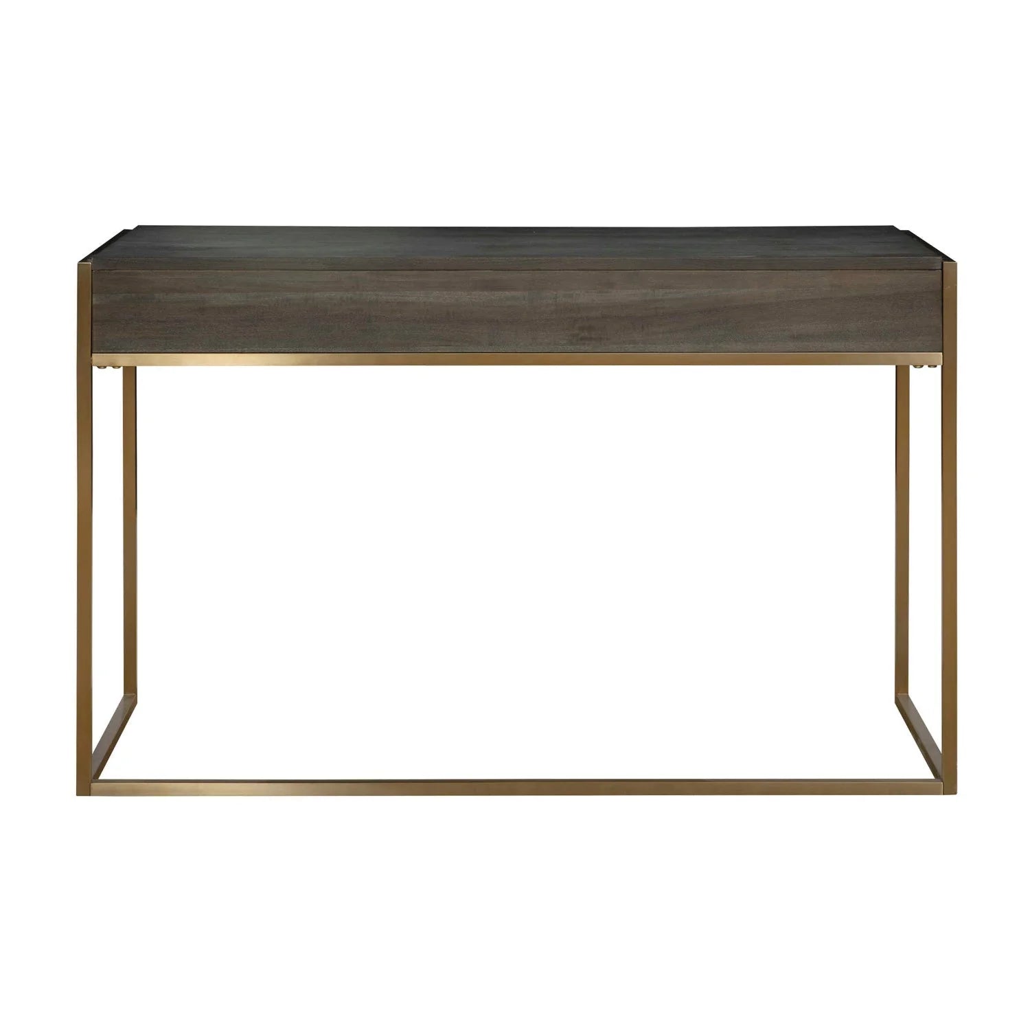 Luxury Dark Acacia 2-Drawer Modern Desk European Style for Villa