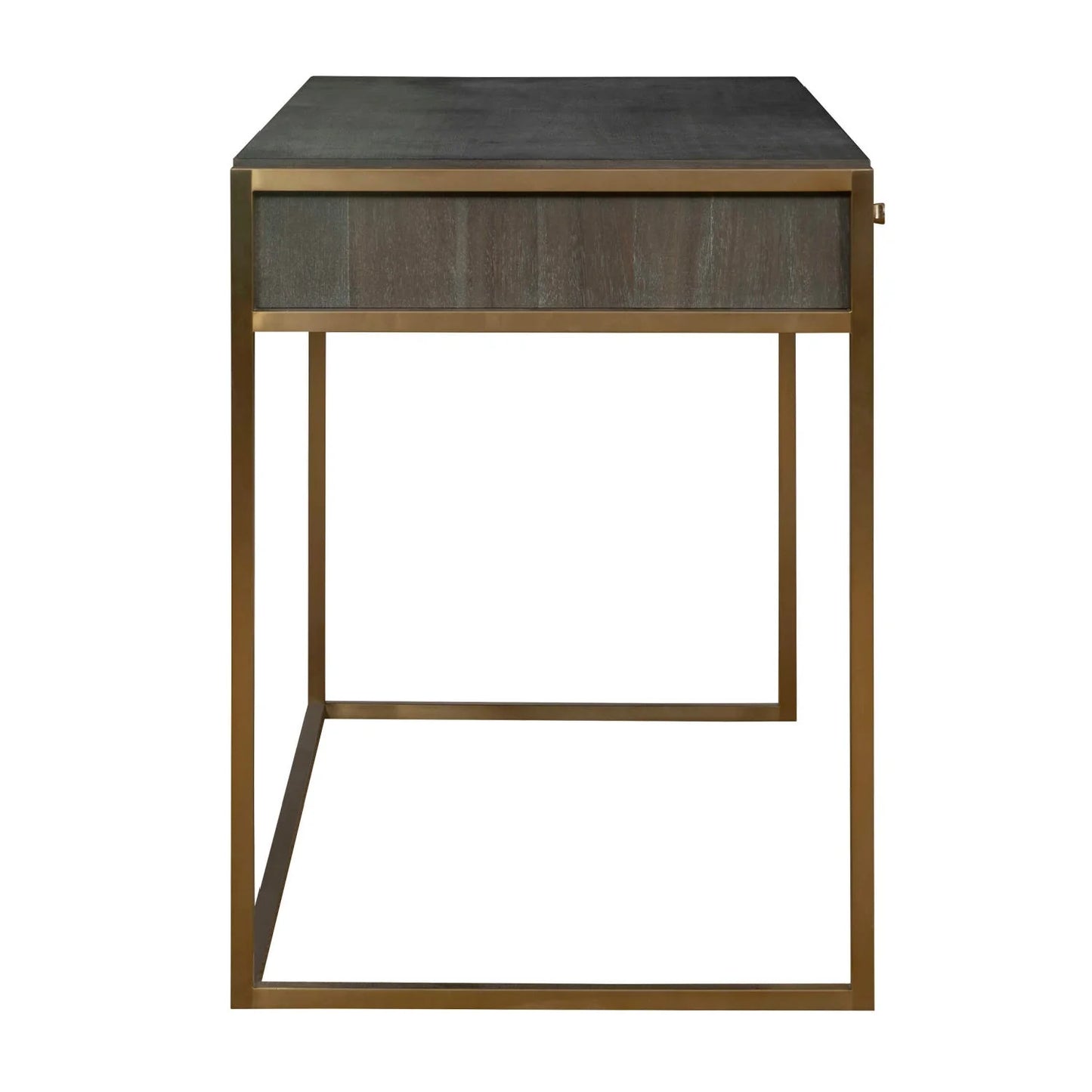 Luxury Dark Acacia 2-Drawer Modern Desk European Style for Villa
