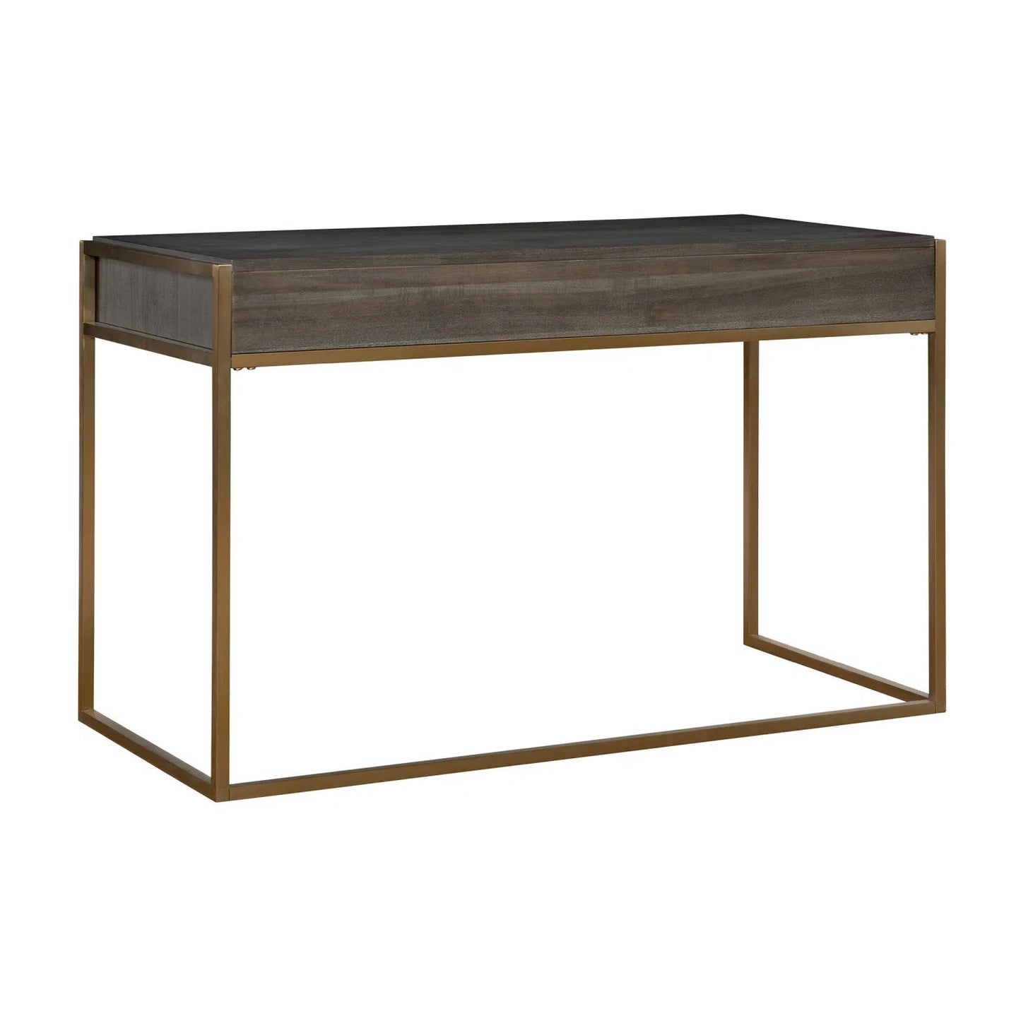 Luxury Dark Acacia 2-Drawer Modern Desk European Style for Villa