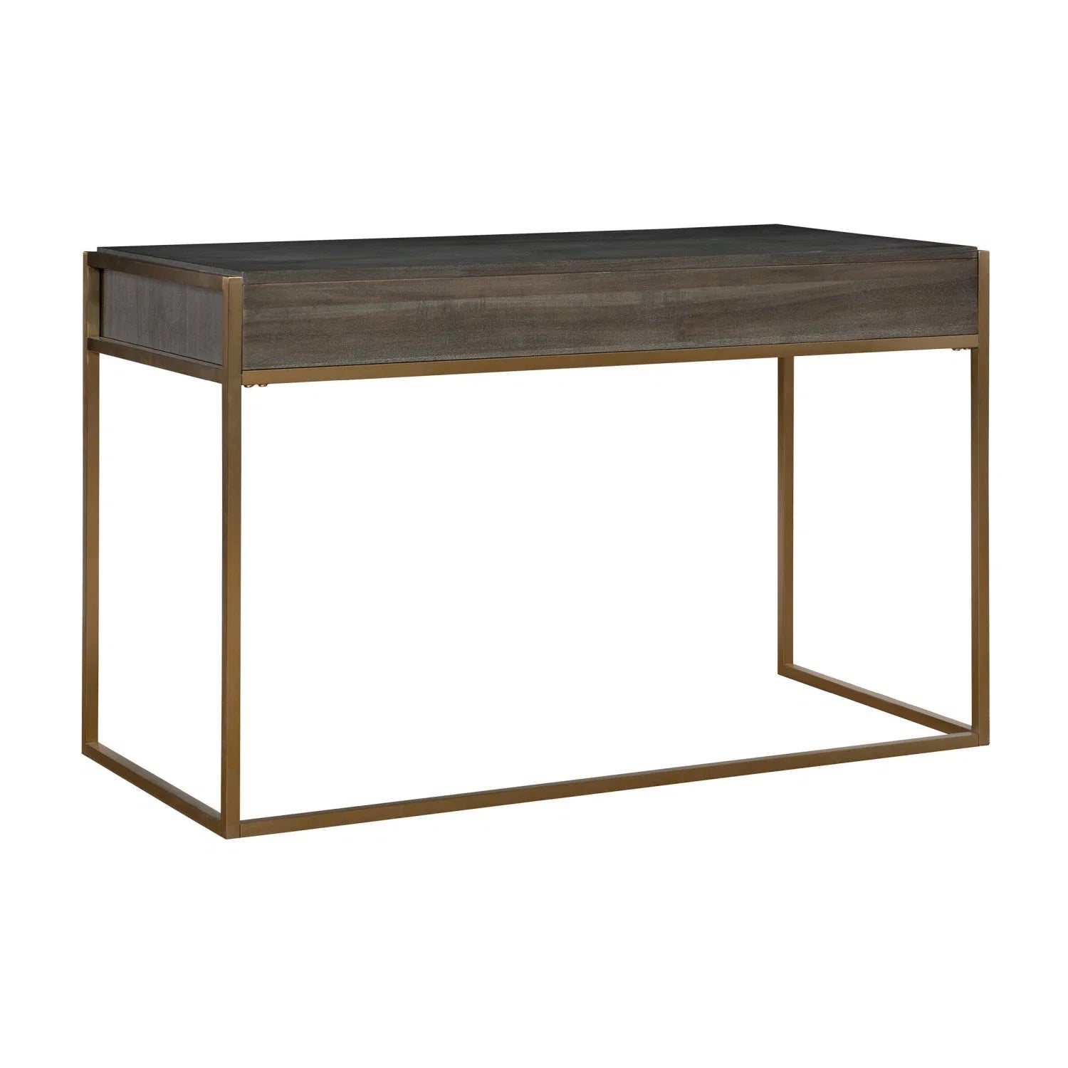 Luxury Dark Acacia 2-Drawer Modern Desk European Style for Villa