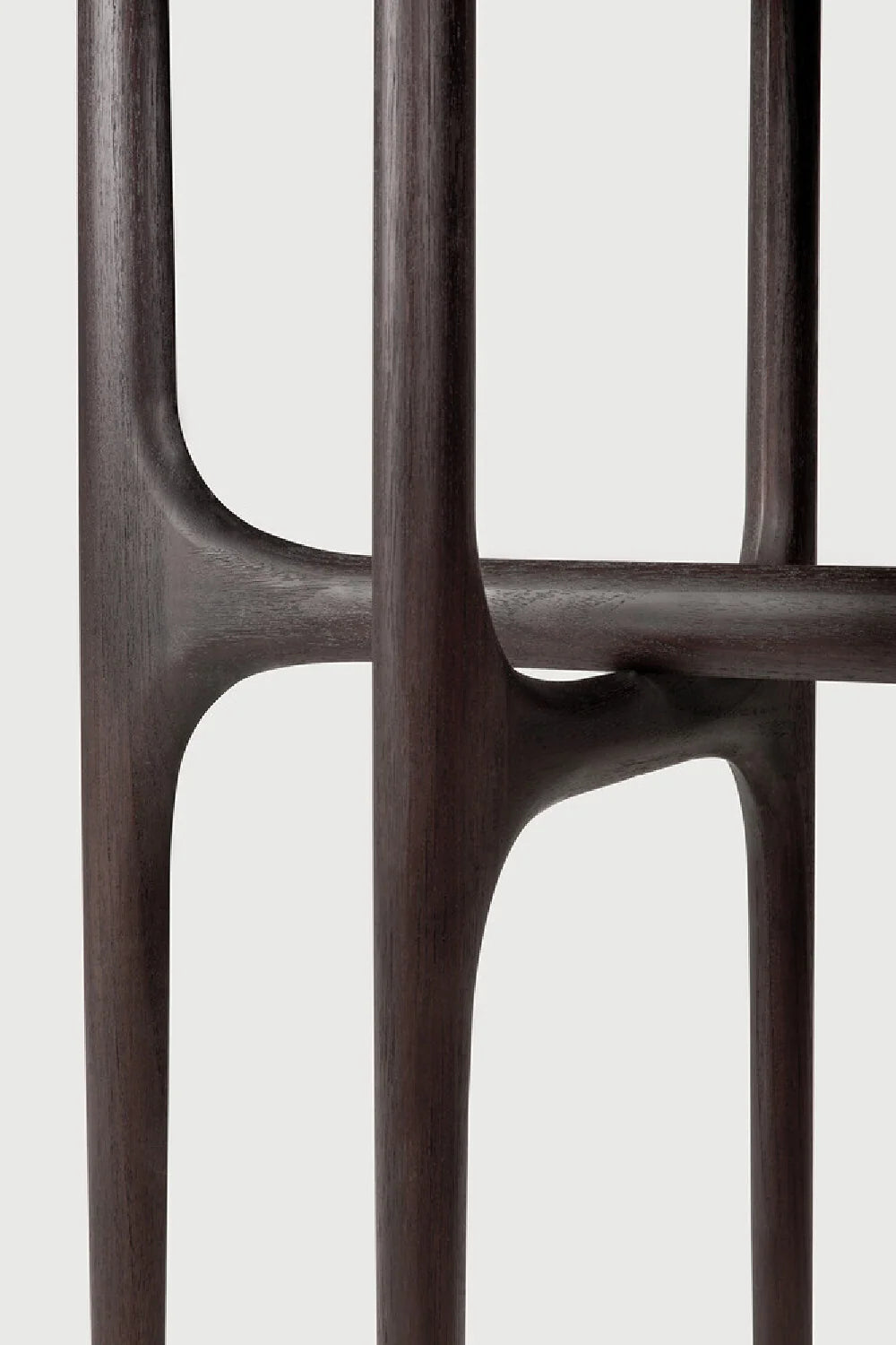Luxury Dark Brown Teak Console Table Modern Italian Style for Villa