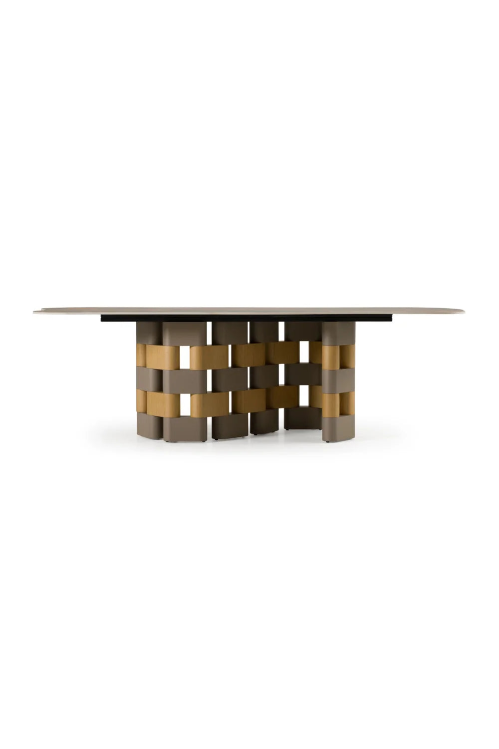 Luxury Dark Ceramic Dining Table Modern Italian Style for Villa
