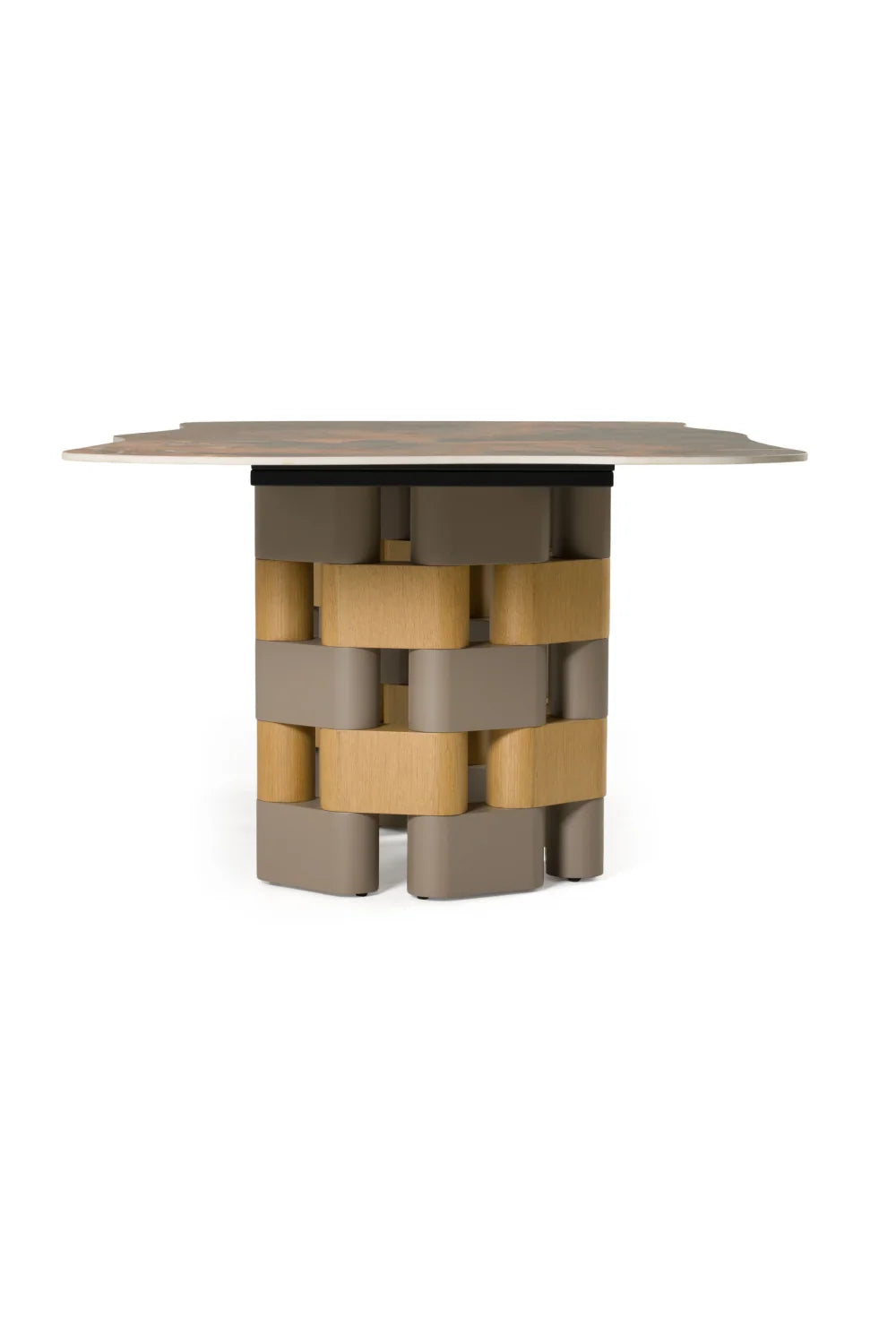 Luxury Dark Ceramic Dining Table Modern Italian Style for Villa