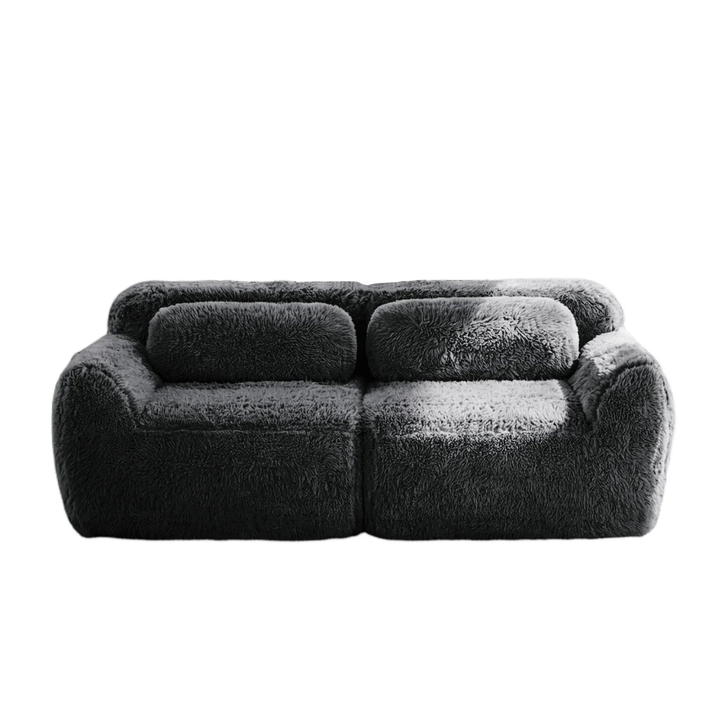 Luxury Dark Gray Modular Sectional Sofa Modern Italian Style for Villa