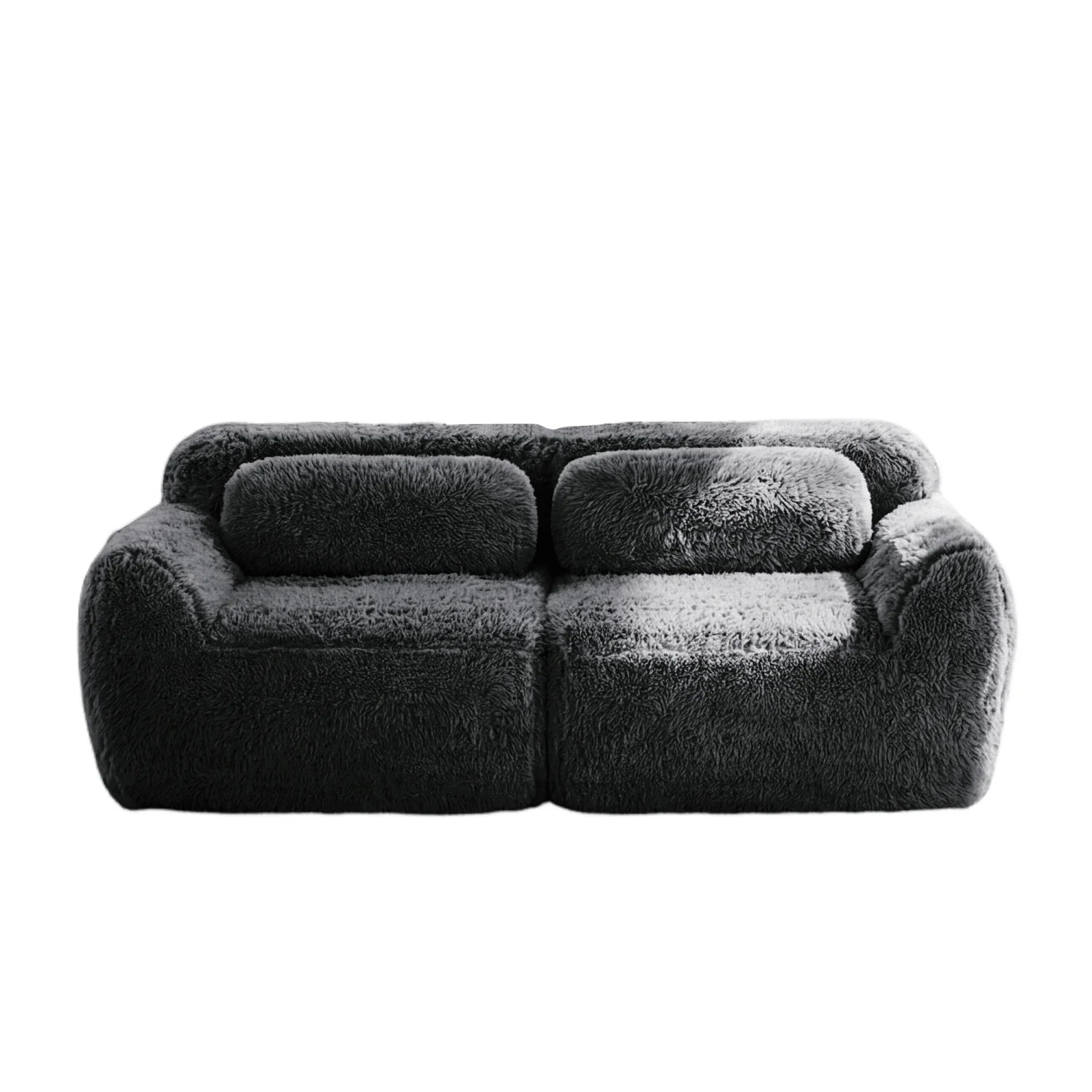 Luxury Dark Gray Modular Sectional Sofa Modern Italian Style for Villa