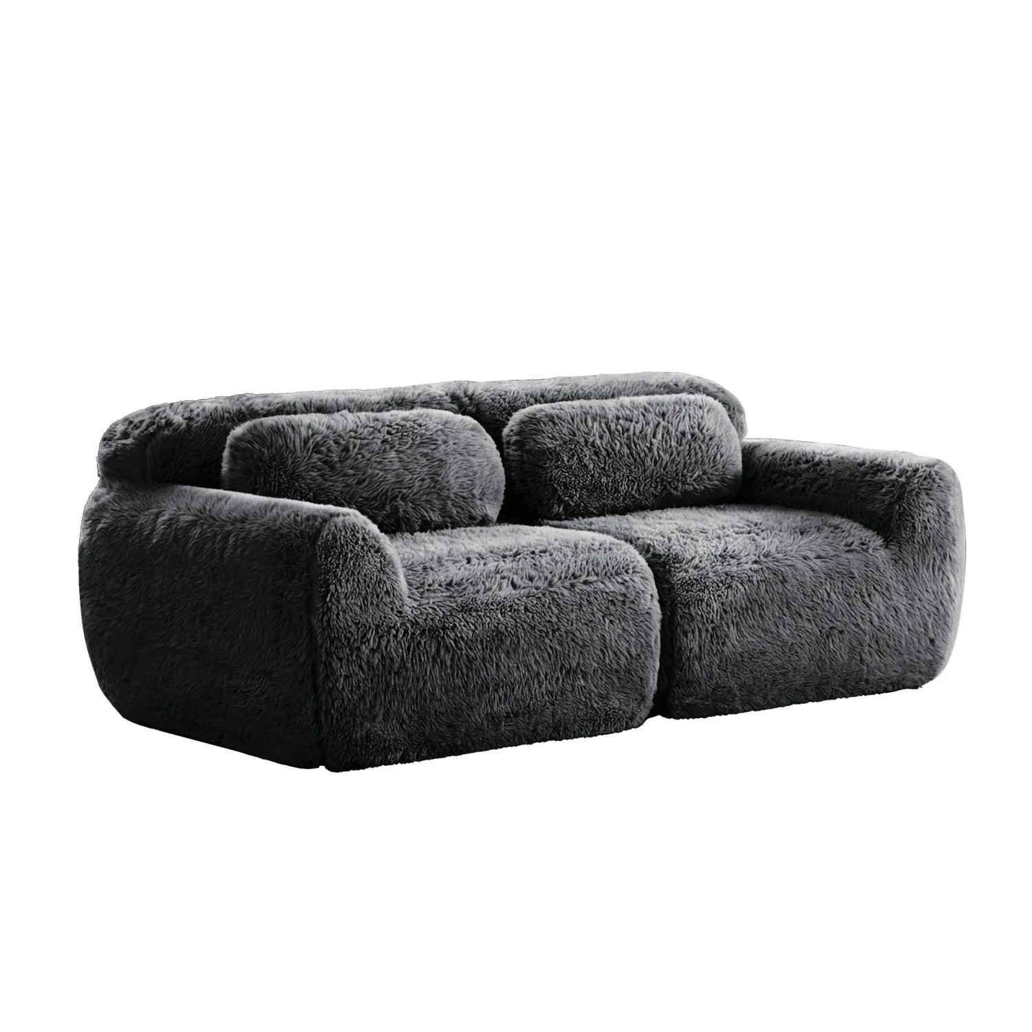 Luxury Dark Gray Modular Sectional Sofa Modern Italian Style for Villa