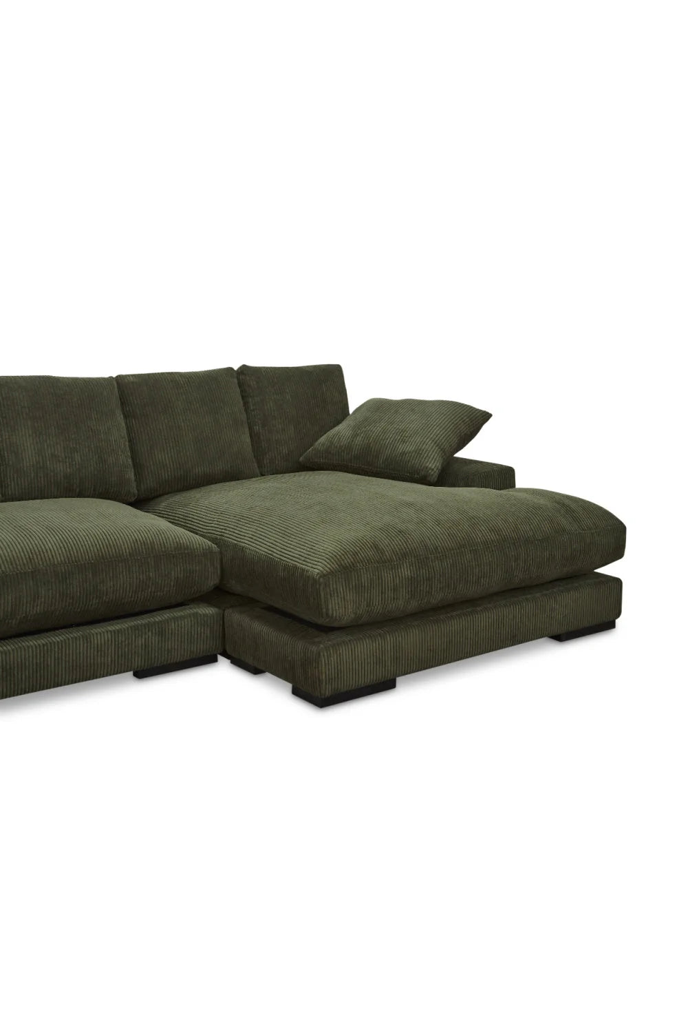 Luxury Dark Green Sectional Sofa Modern Italian Style for Villa