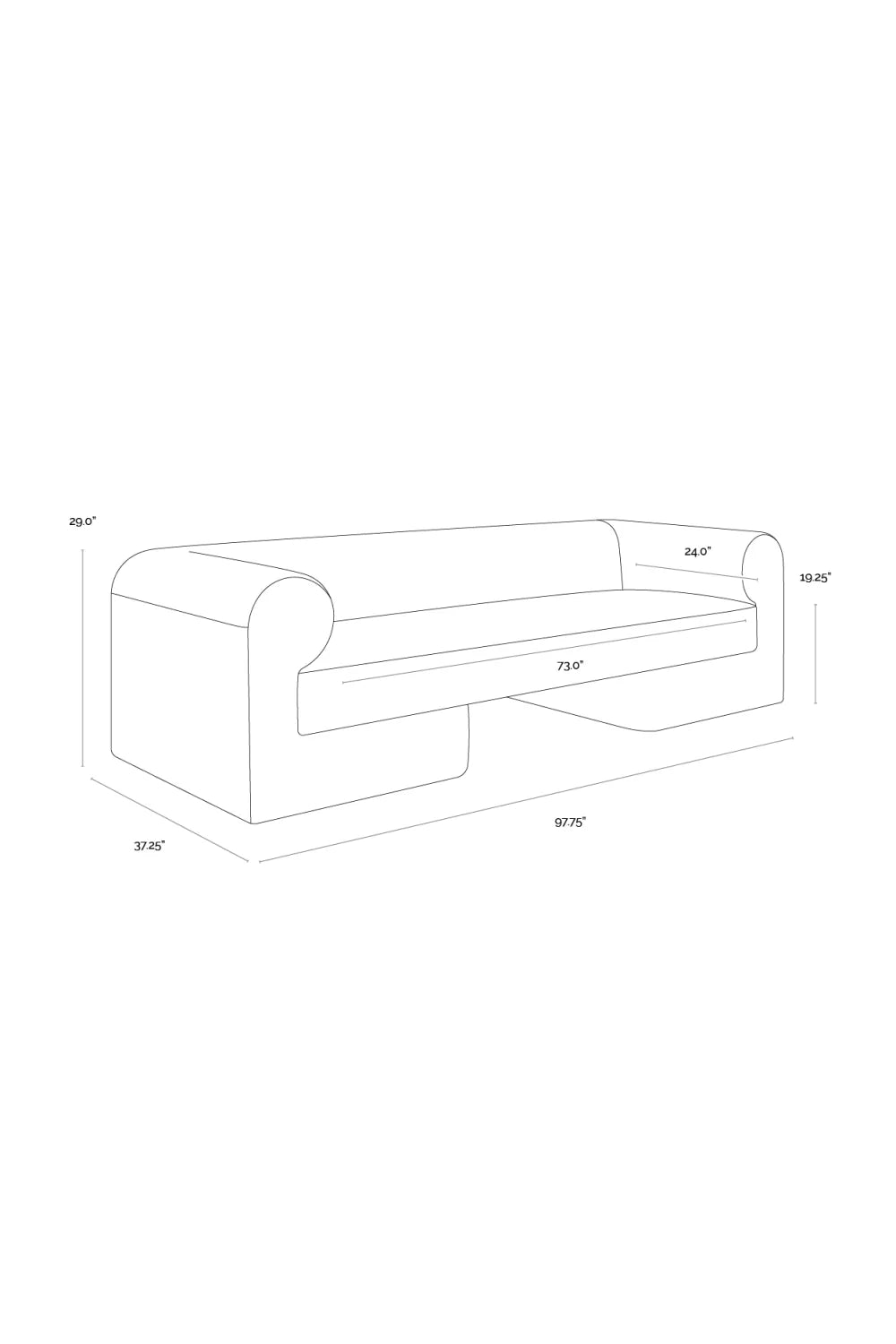 Luxury Dark Grey Fabric Sofa Modern Italian Style for Villa