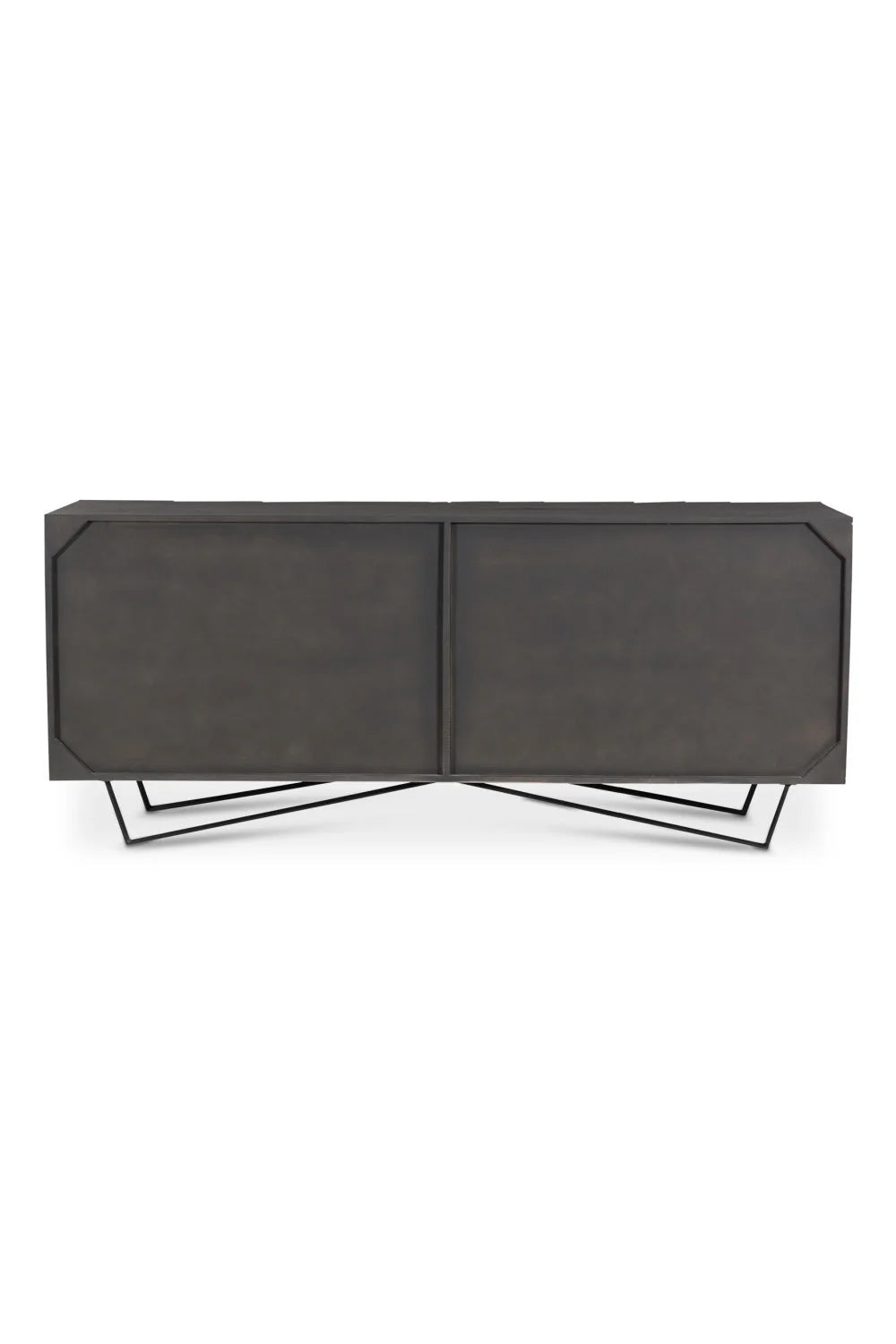 Luxury Dark Mango Wood Sideboard European Style for Villa