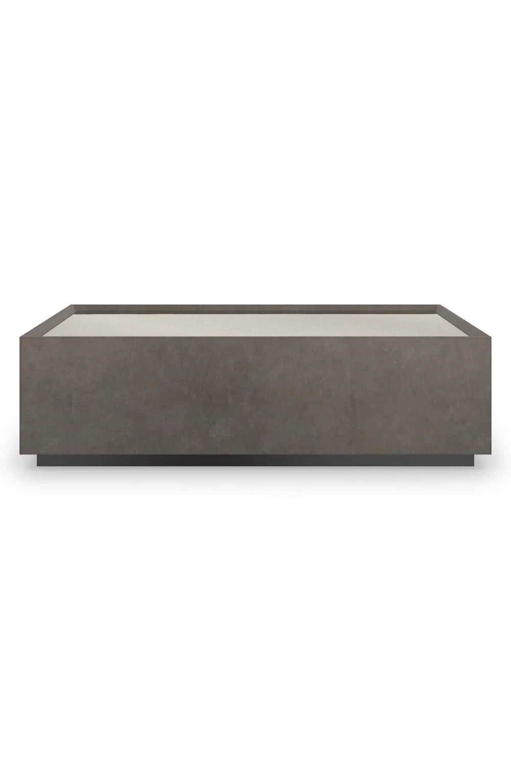 Luxury Dark Matter Gray Mirror Rectangular Coffee Table Modern Italian Style for Villa