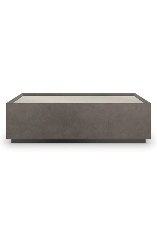 Luxury Dark Matter Gray Mirror Rectangular Coffee Table Modern Italian Style for Villa