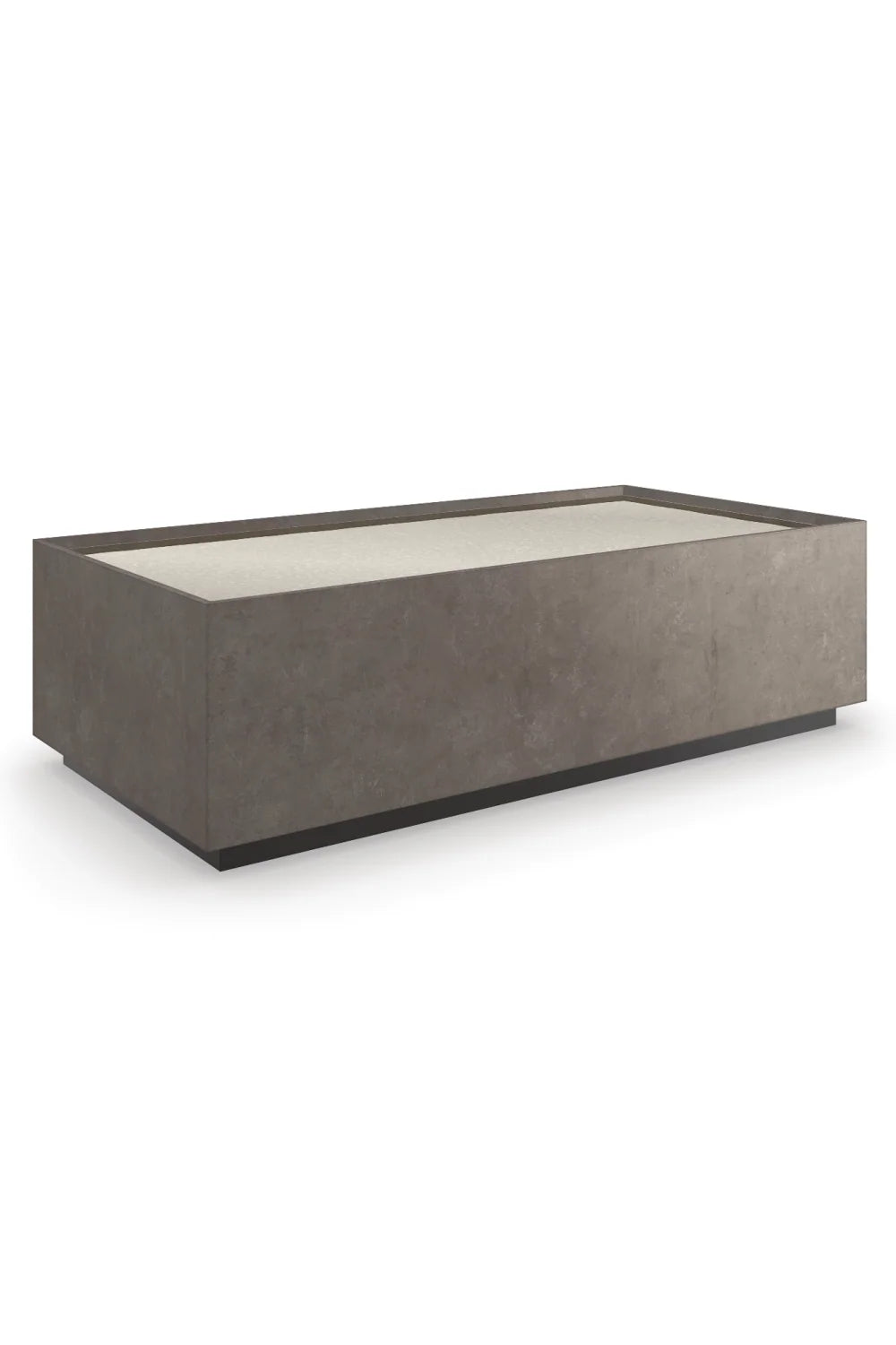 Luxury Dark Matter Gray Mirror Rectangular Coffee Table Modern Italian Style for Villa