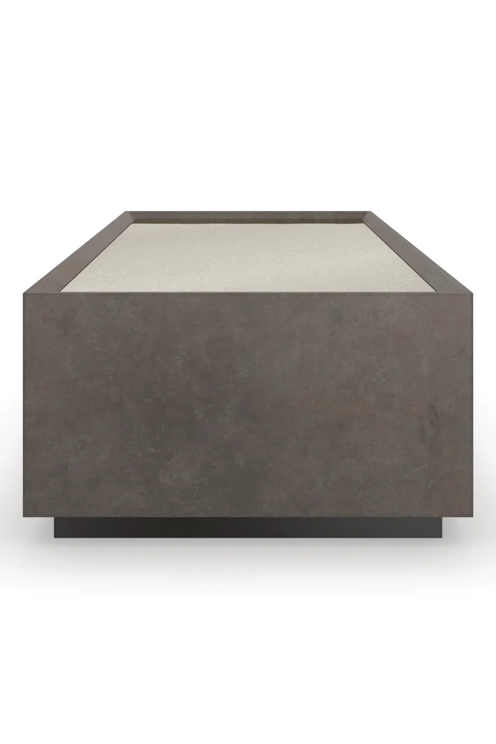 Luxury Dark Matter Gray Mirror Rectangular Coffee Table Modern Italian Style for Villa