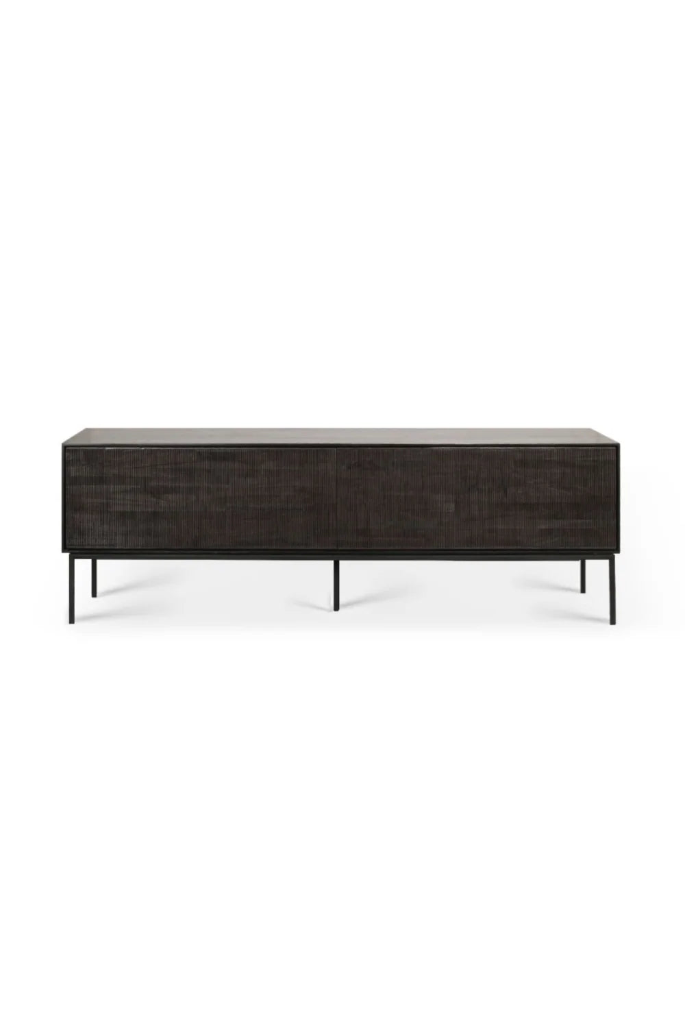 Luxury Dark Teak TV Cupboard Modern Italian Style for Villa