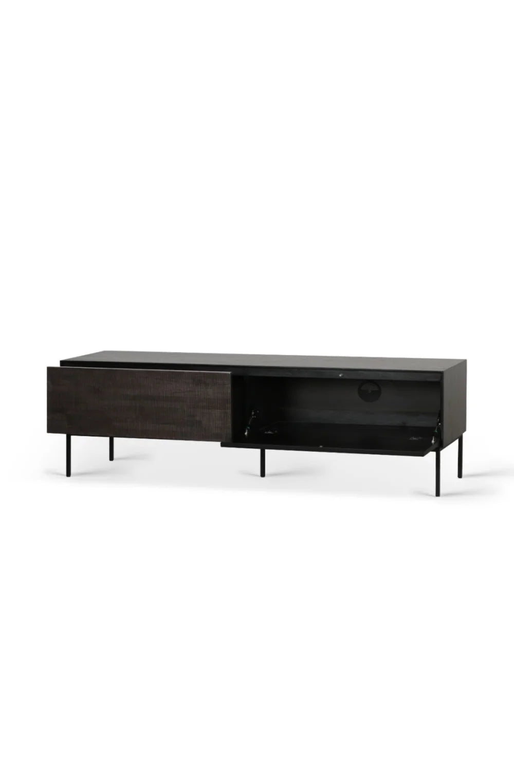 Luxury Dark Teak TV Cupboard Modern Italian Style for Villa