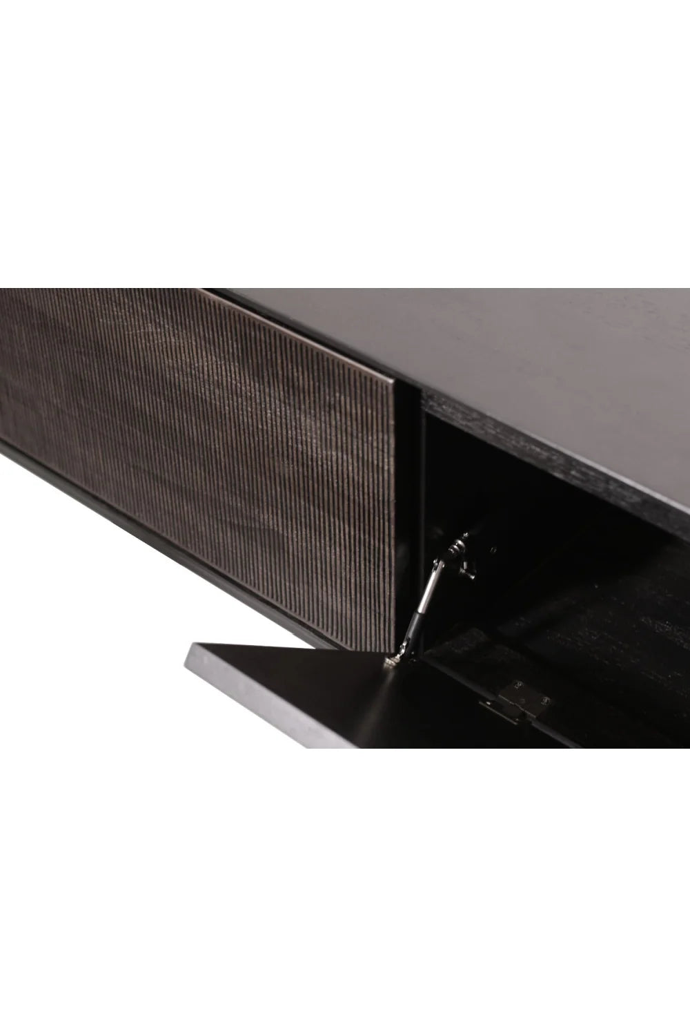 Luxury Dark Teak TV Cupboard Modern Italian Style for Villa