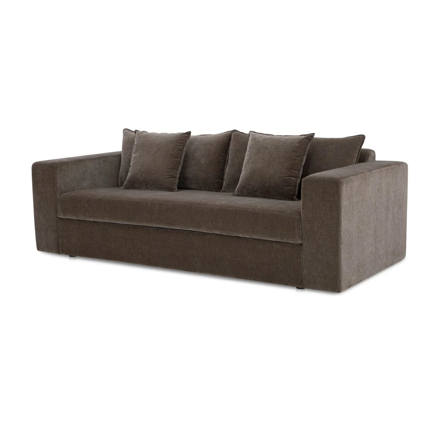 Luxury Dark Upholstered Sleeper Sofa Modern Italian Style for Villa