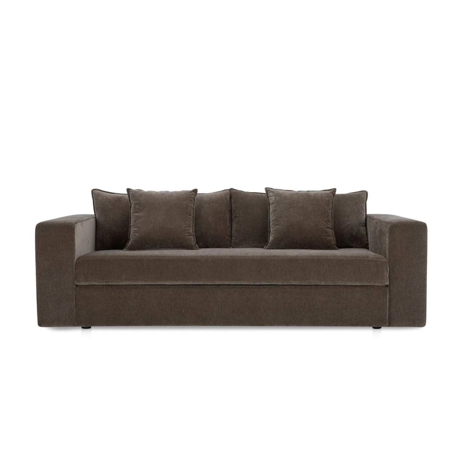 Luxury Dark Upholstered Sleeper Sofa Modern Italian Style for Villa