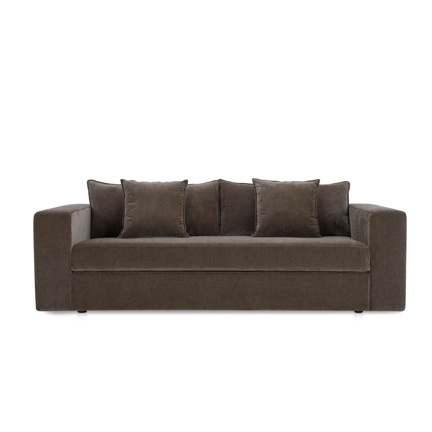 Luxury Dark Upholstered Sleeper Sofa Modern Italian Style for Villa