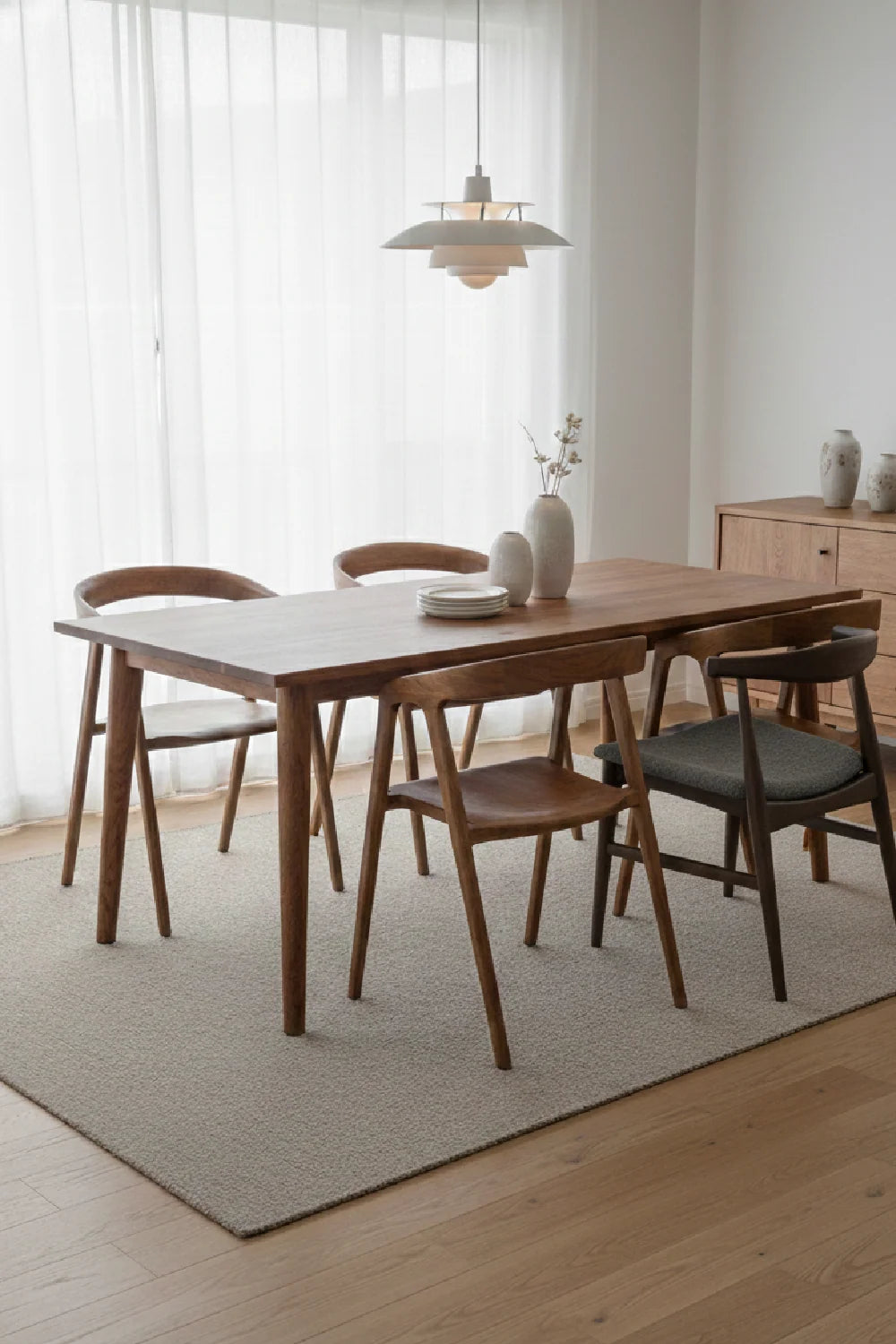 Luxury Dark Wooden Modern Dining Chair European Style for Villa
