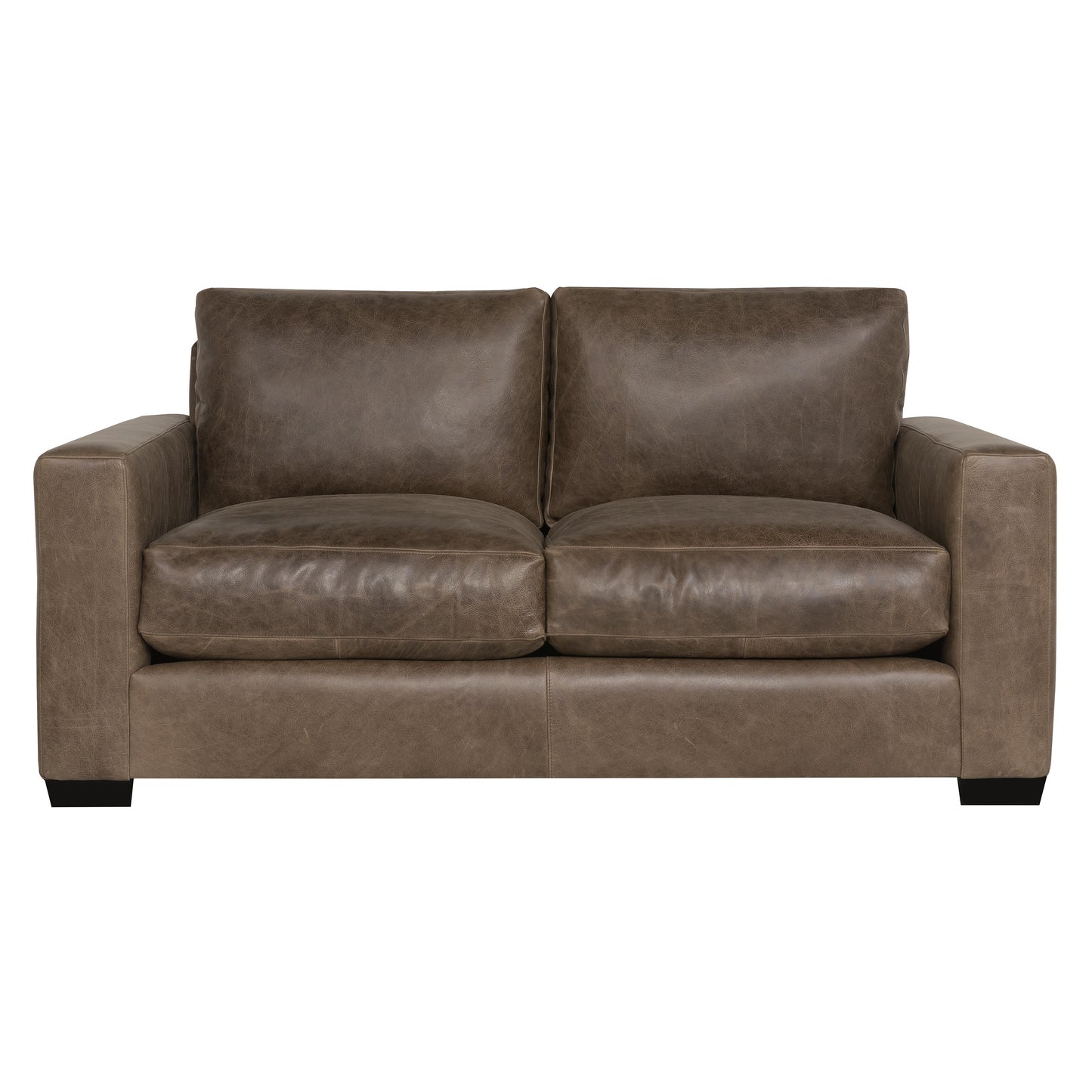 Luxury Dawkins Leather Loveseat Modern Italian Style for Villa