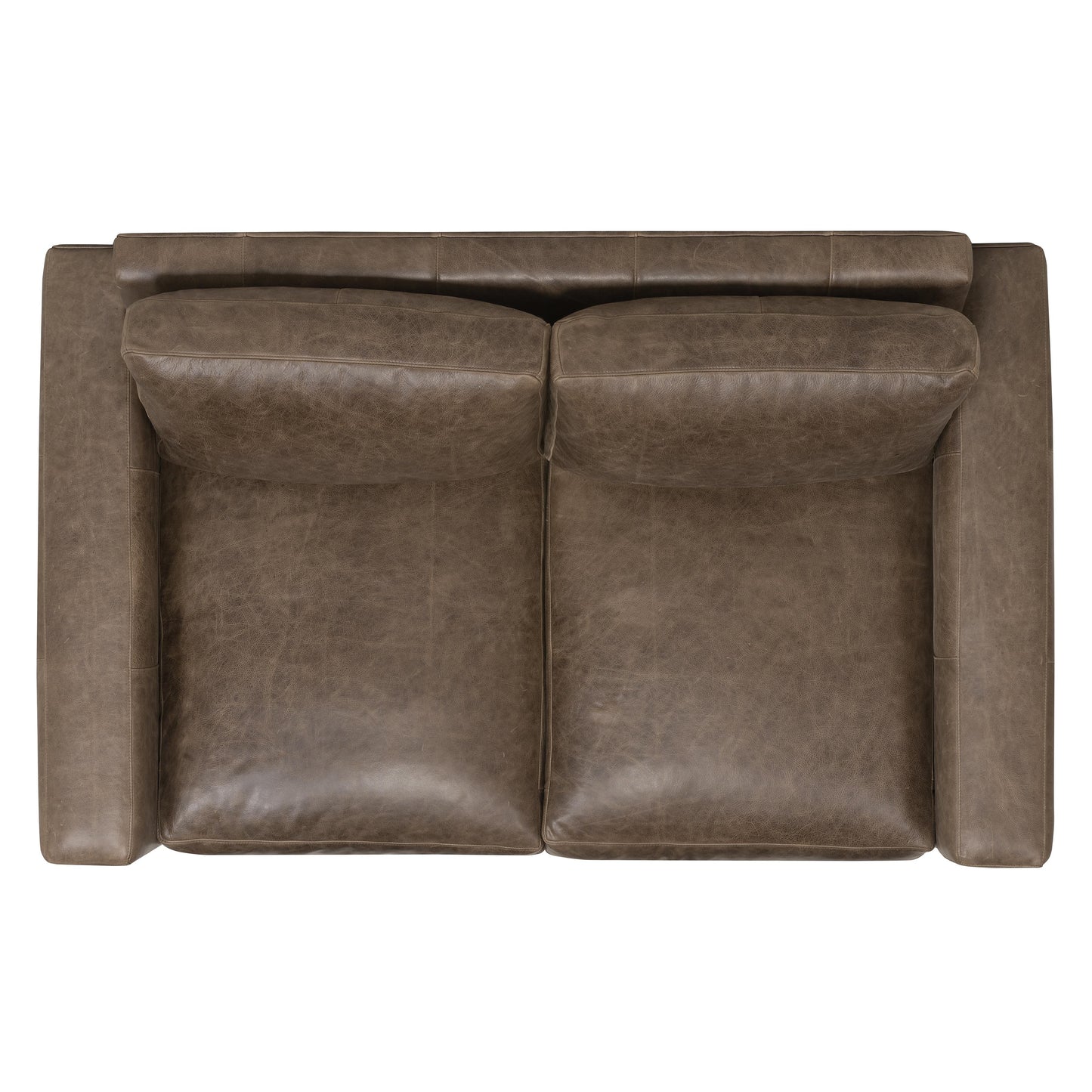 Luxury Dawkins Leather Loveseat Modern Italian Style for Villa