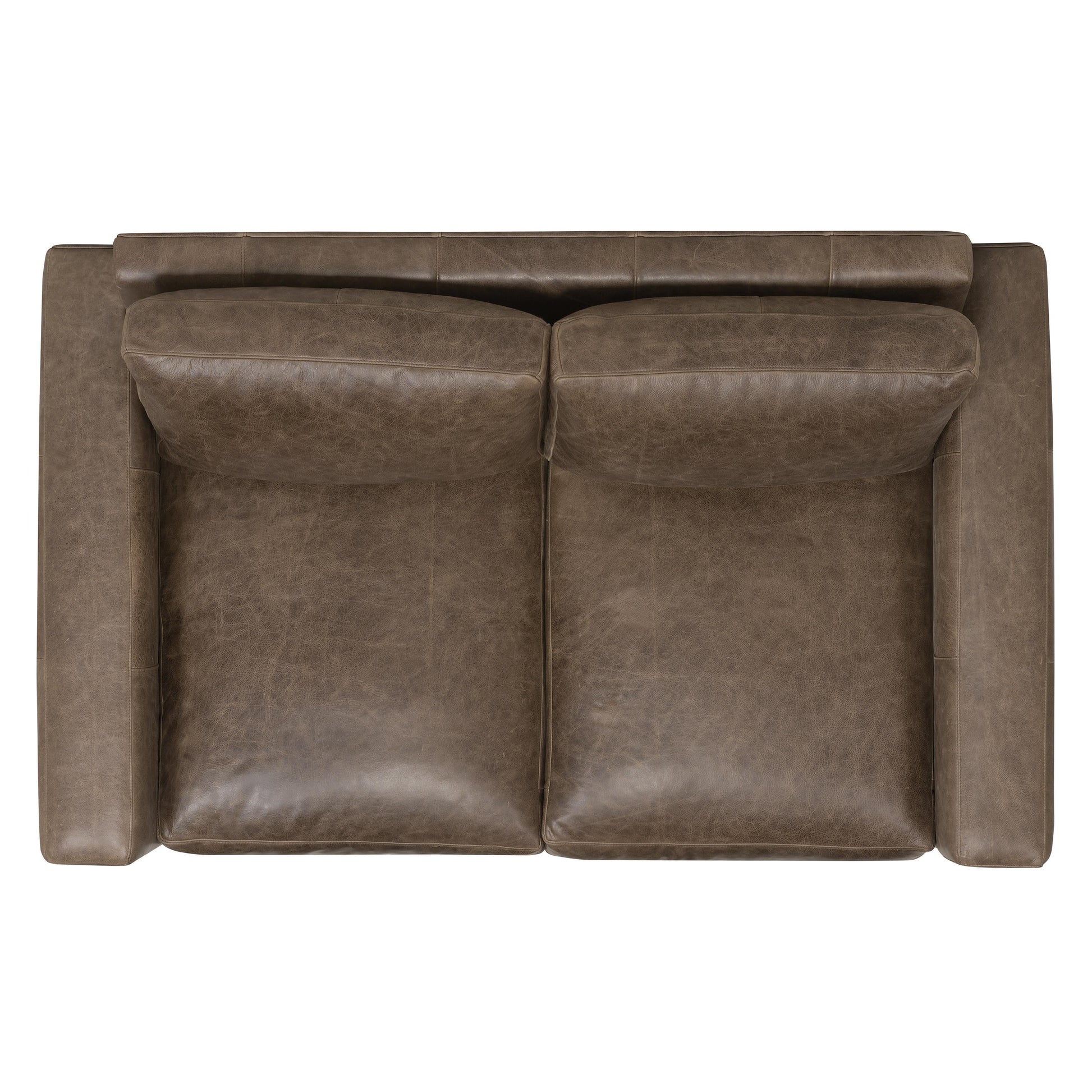 Luxury Dawkins Leather Loveseat Modern Italian Style for Villa