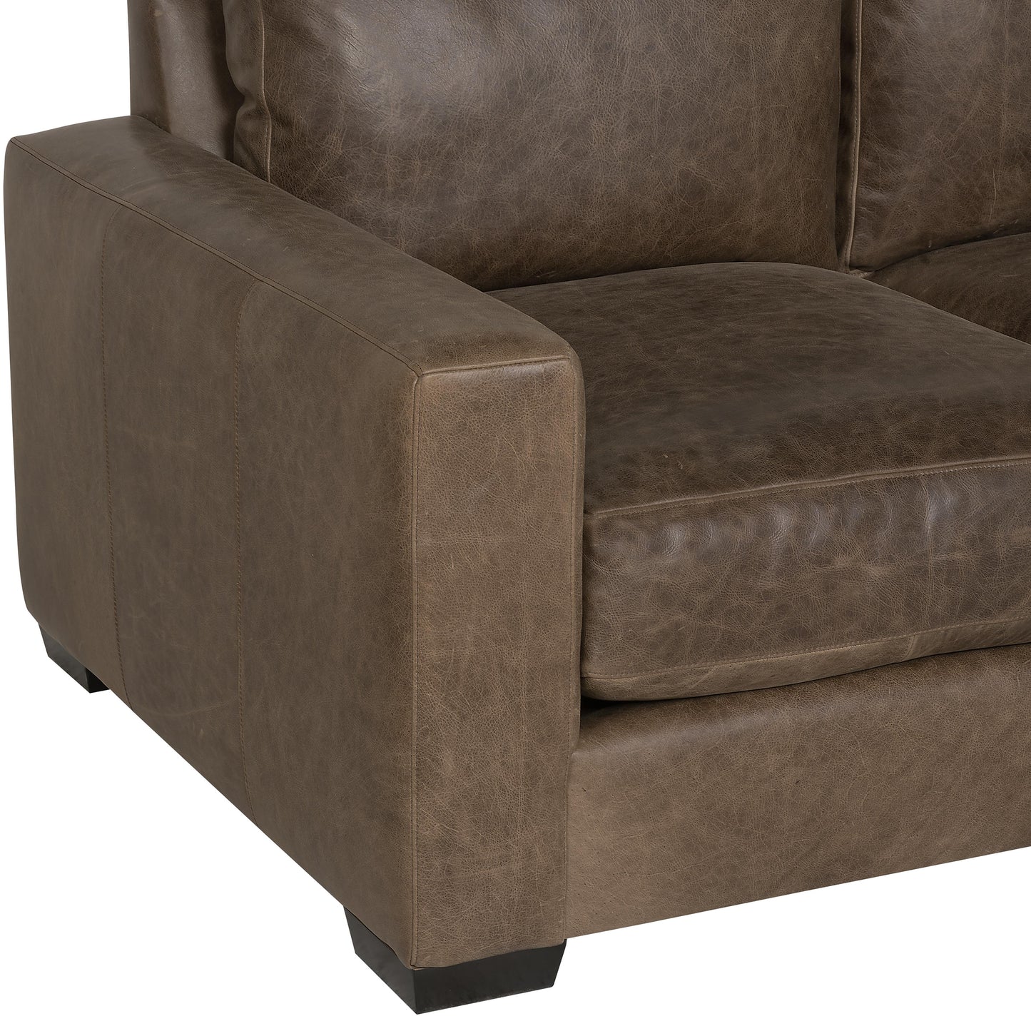 Luxury Dawkins Leather Loveseat Modern Italian Style for Villa