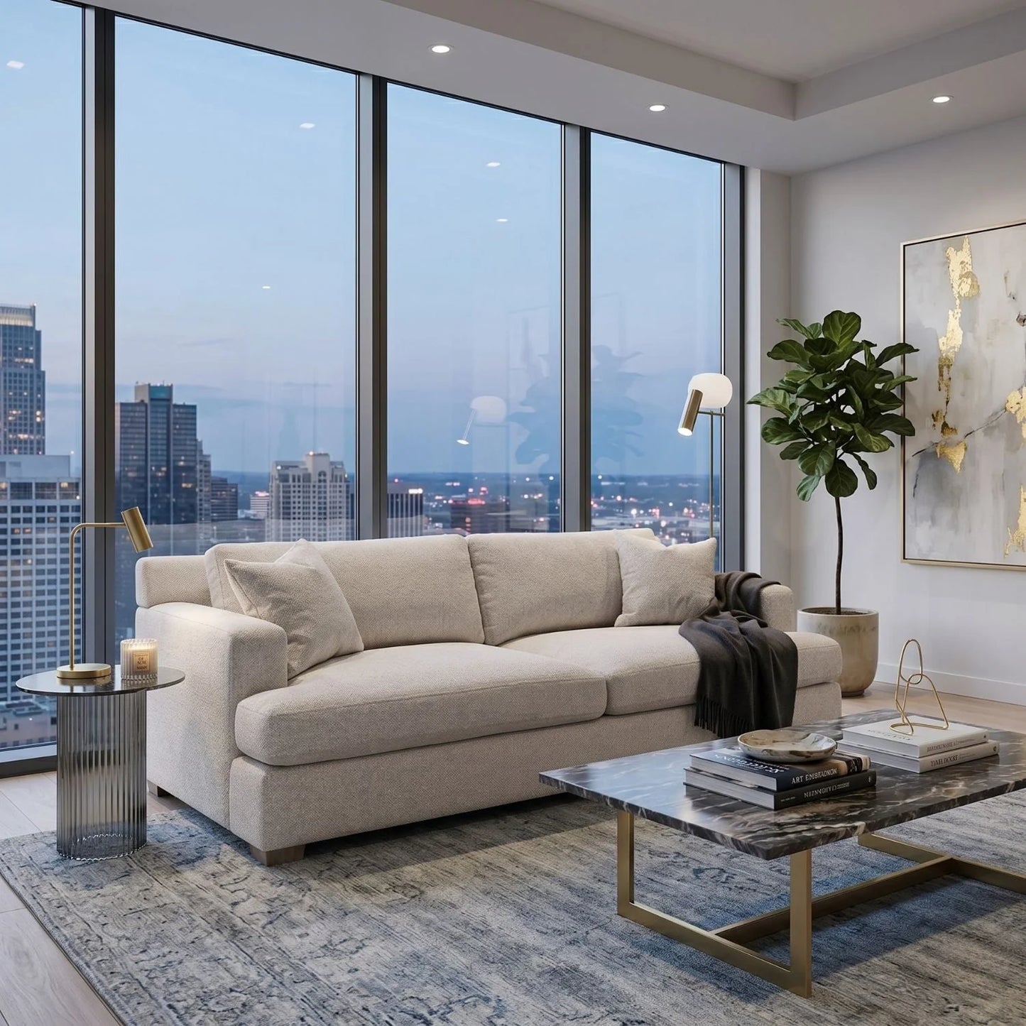Luxury Dean Fabric Sofa Modern Italian Style for Villa