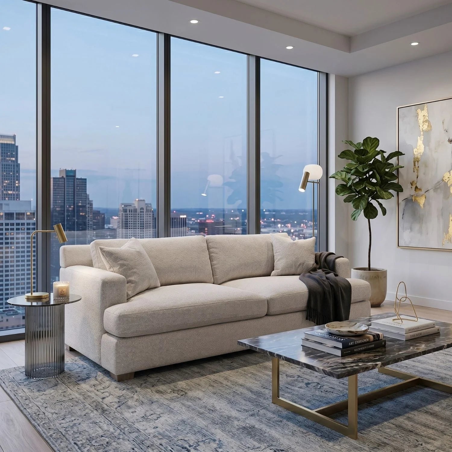 Luxury Dean Fabric Sofa Modern Italian Style for Villa