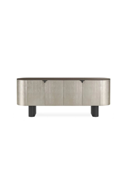 Luxury Deep Bronze 4-Door Sideboard European Style for Villa