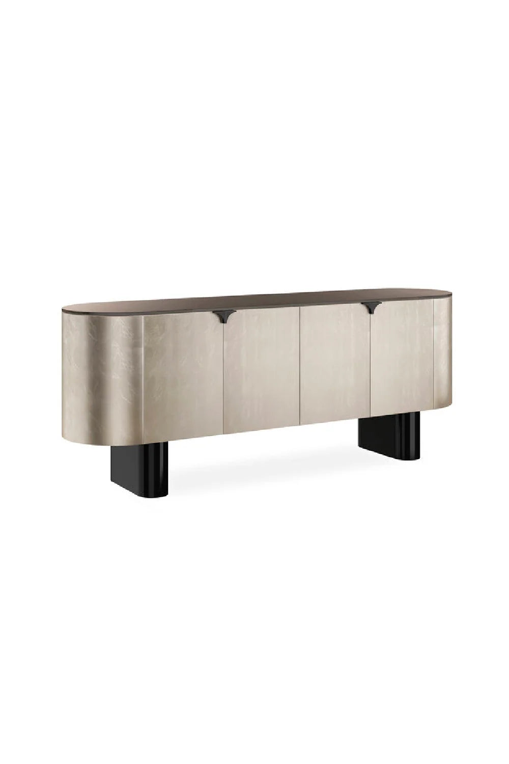 Luxury Deep Bronze 4-Door Sideboard European Style for Villa