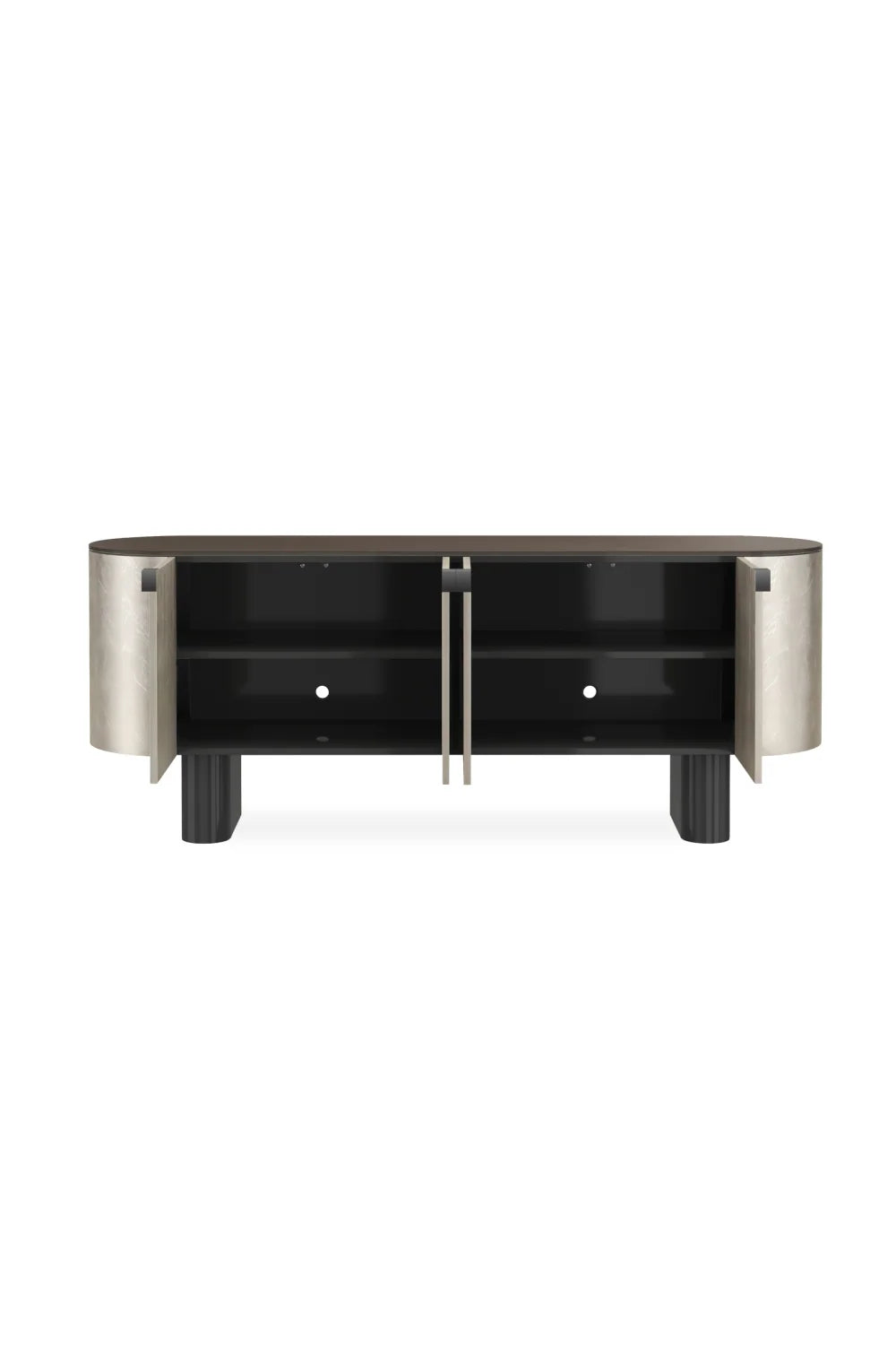 Luxury Deep Bronze 4-Door Sideboard European Style for Villa