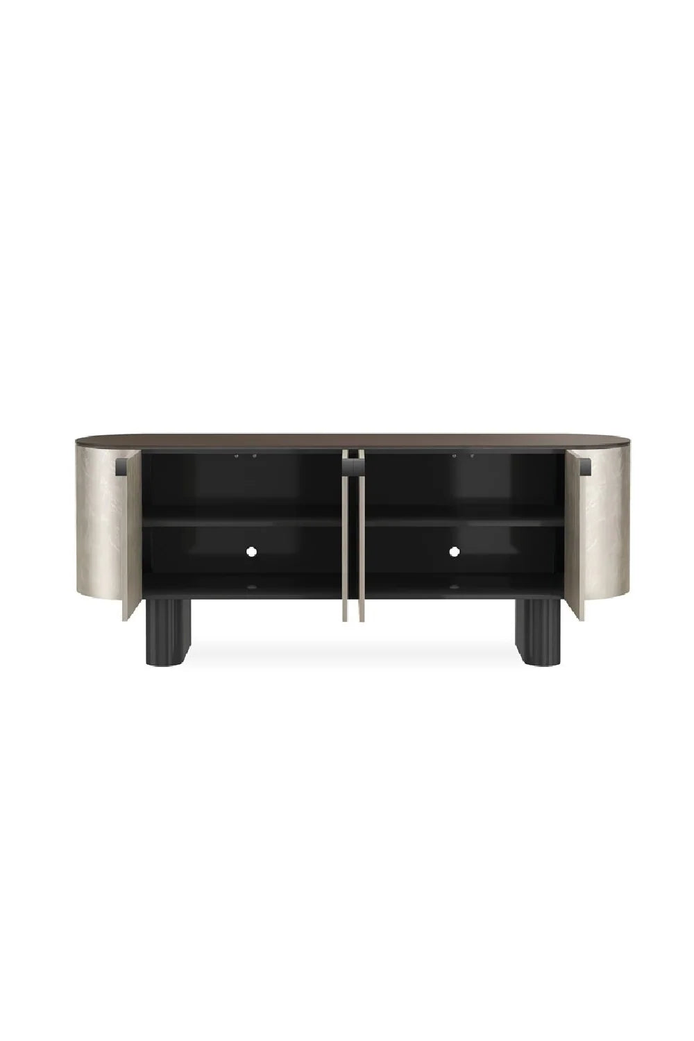 Luxury Deep Bronze 4-Door Sideboard European Style for Villa