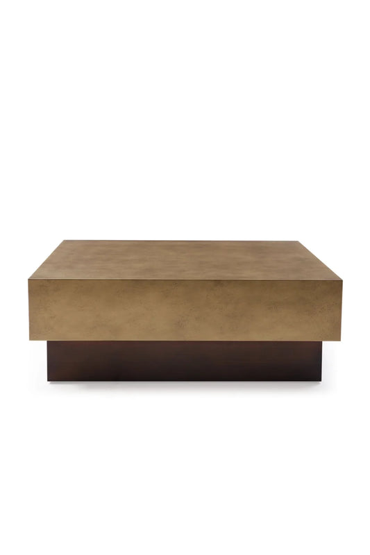 Luxury Derek Antique Copper Square Coffee Table Modern Italian Style for Villa
