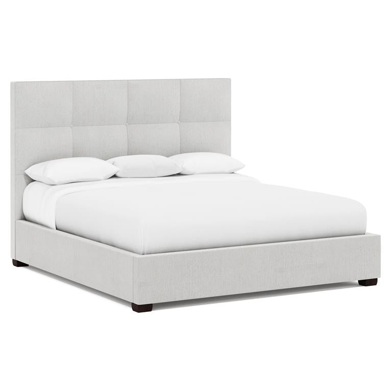 Luxury Derrick Fabric Panel Bed Modern Italian Style for Villa