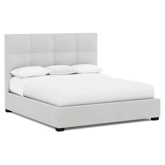 Luxury Derrick Fabric Panel Bed Modern Italian Style for Villa