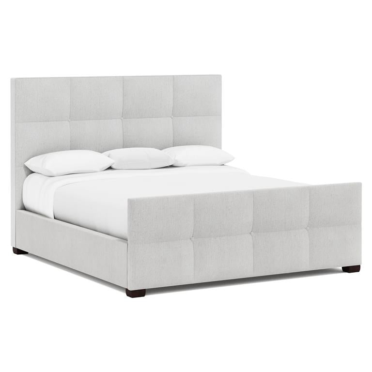 Luxury Derrick Fabric Panel Bed Modern Italian Style for Villa