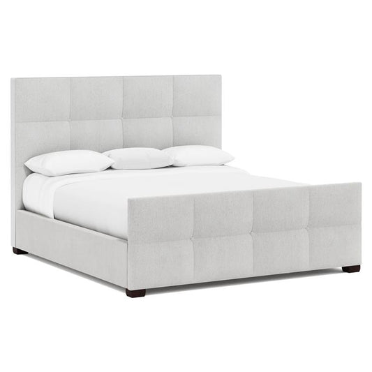Luxury Derrick Fabric Panel Bed Modern Italian Style for Villa